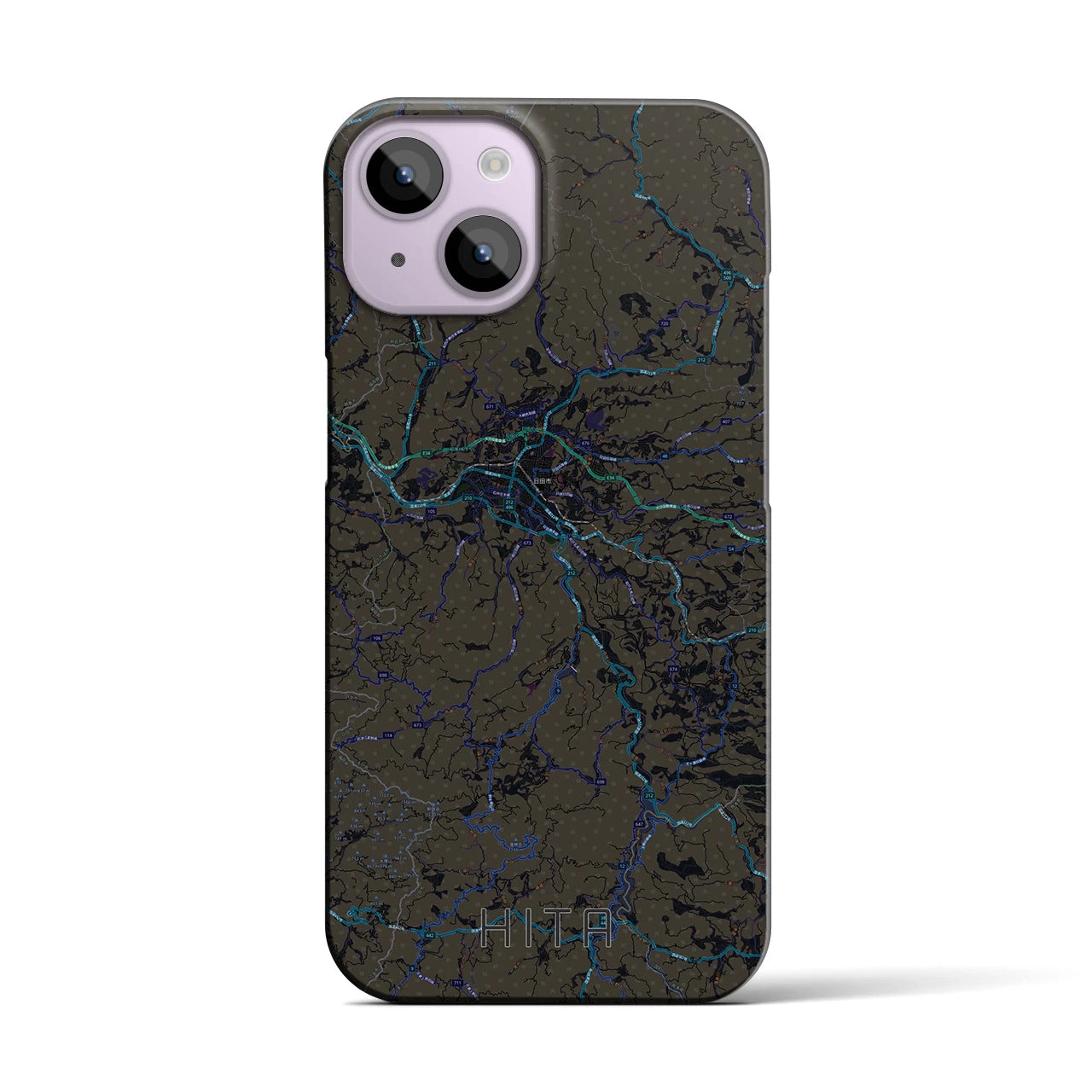 【日田(大分県)】地図柄iPhoneケース(バックカバータイプ)