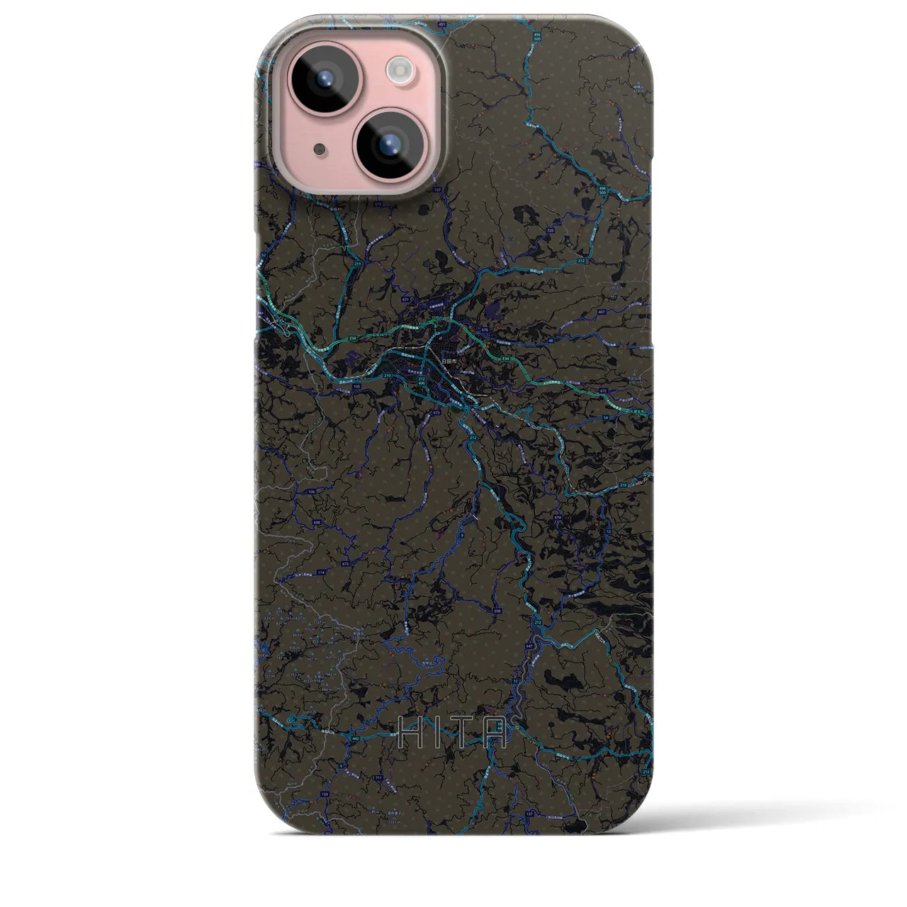 【日田(大分県)】地図柄iPhoneケース(バックカバータイプ)