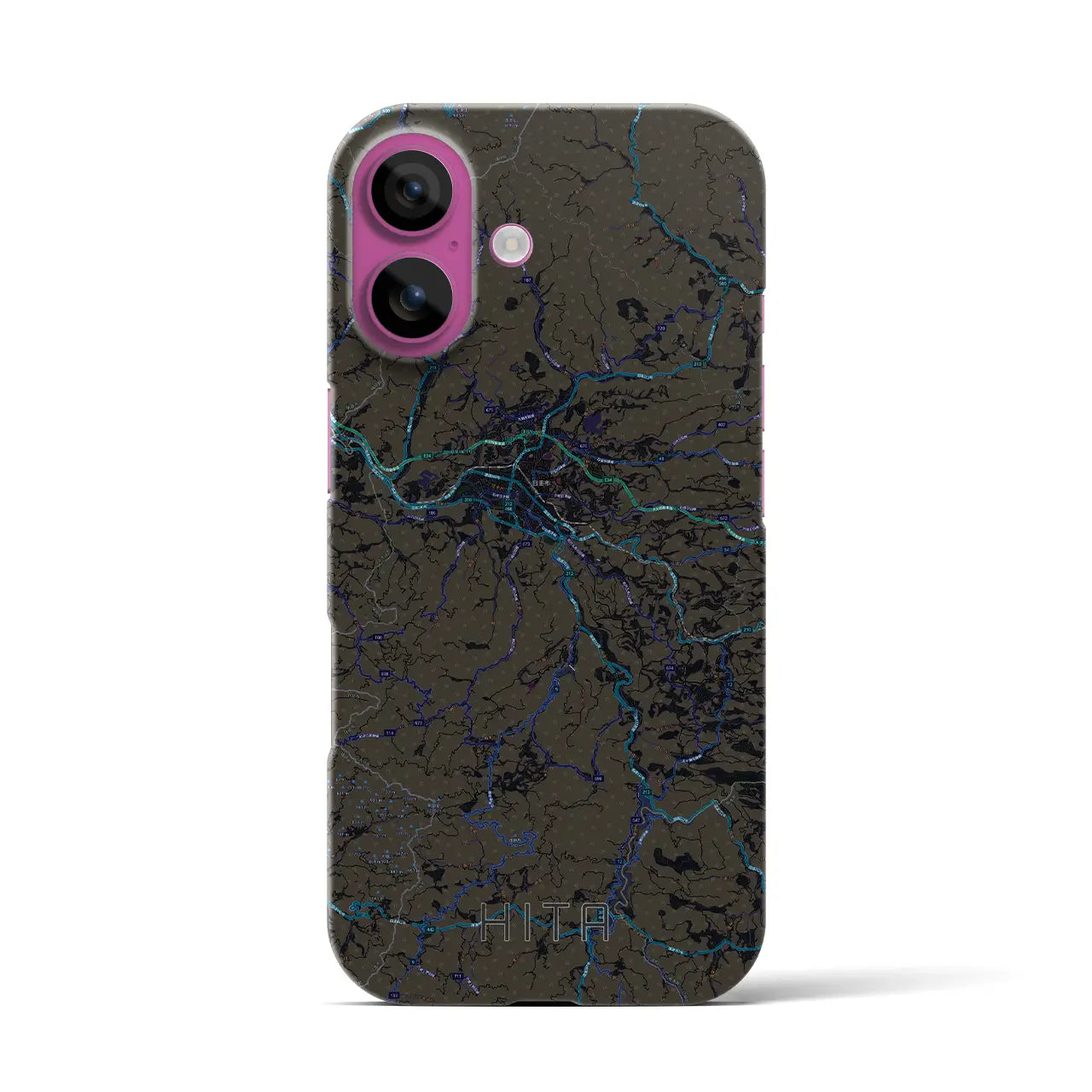 【日田(大分県)】地図柄iPhoneケース(バックカバータイプ)