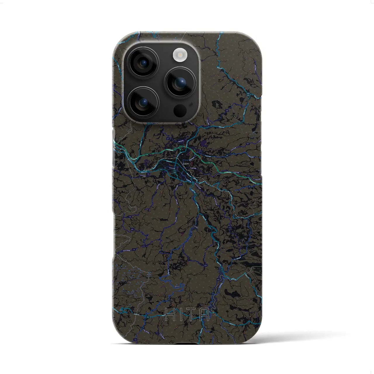 【日田(大分県)】地図柄iPhoneケース(バックカバータイプ)