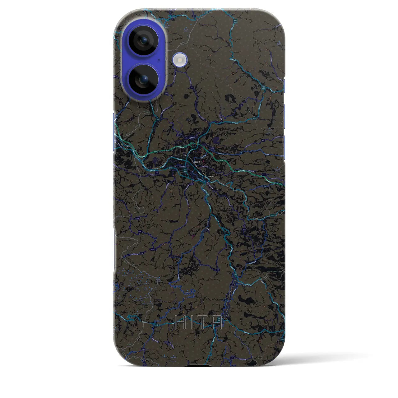 【日田(大分県)】地図柄iPhoneケース(バックカバータイプ)