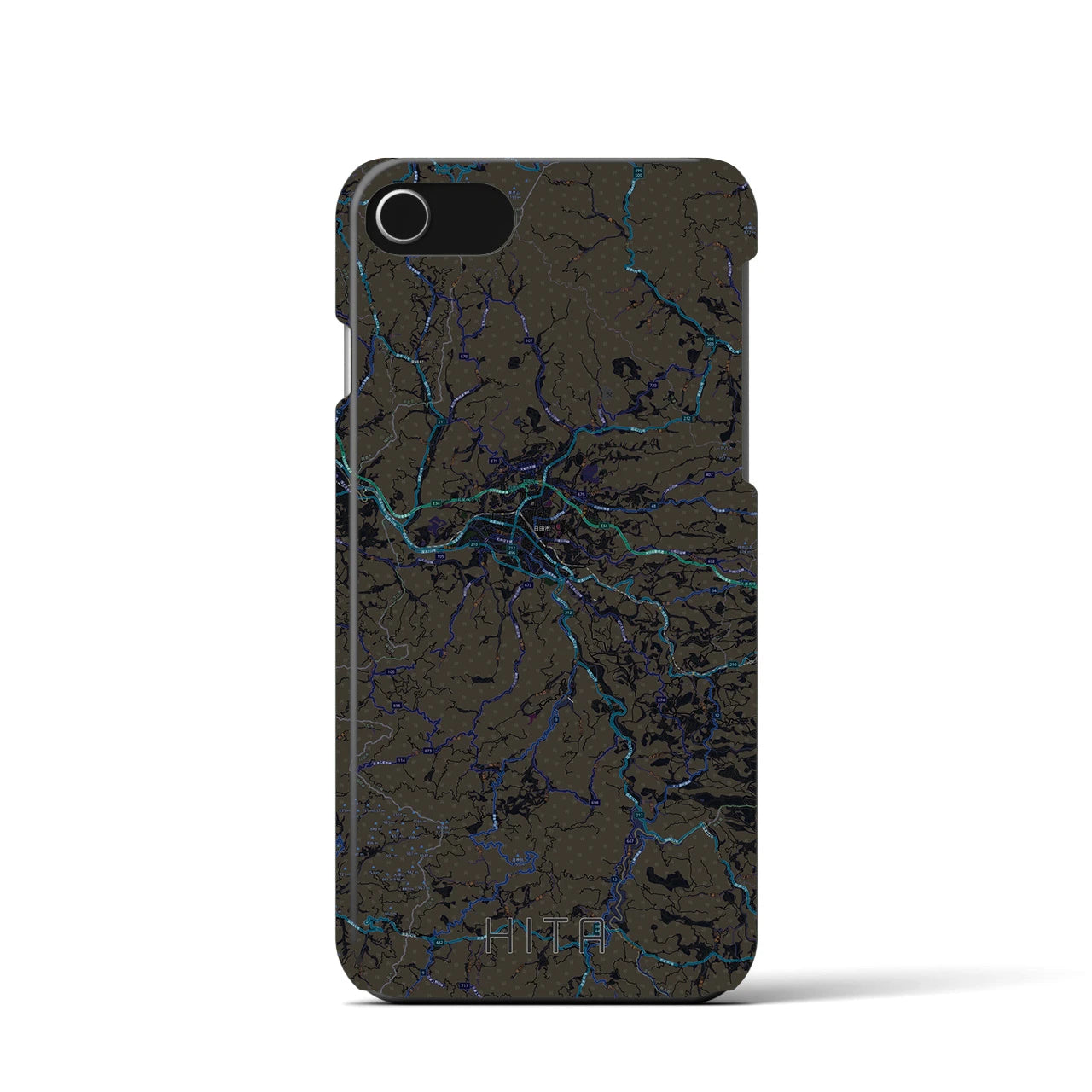 【日田(大分県)】地図柄iPhoneケース(バックカバータイプ)