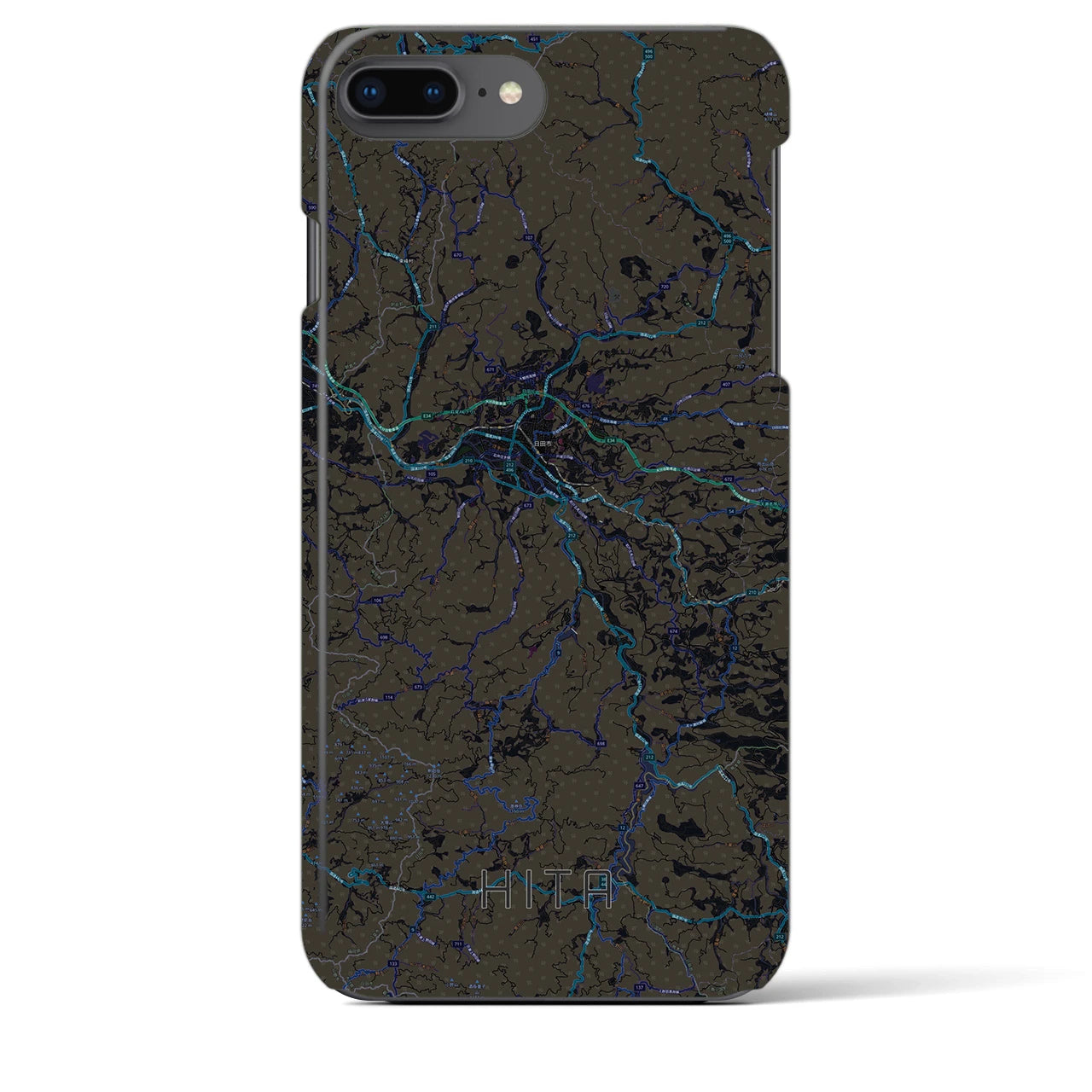 【日田(大分県)】地図柄iPhoneケース(バックカバータイプ)