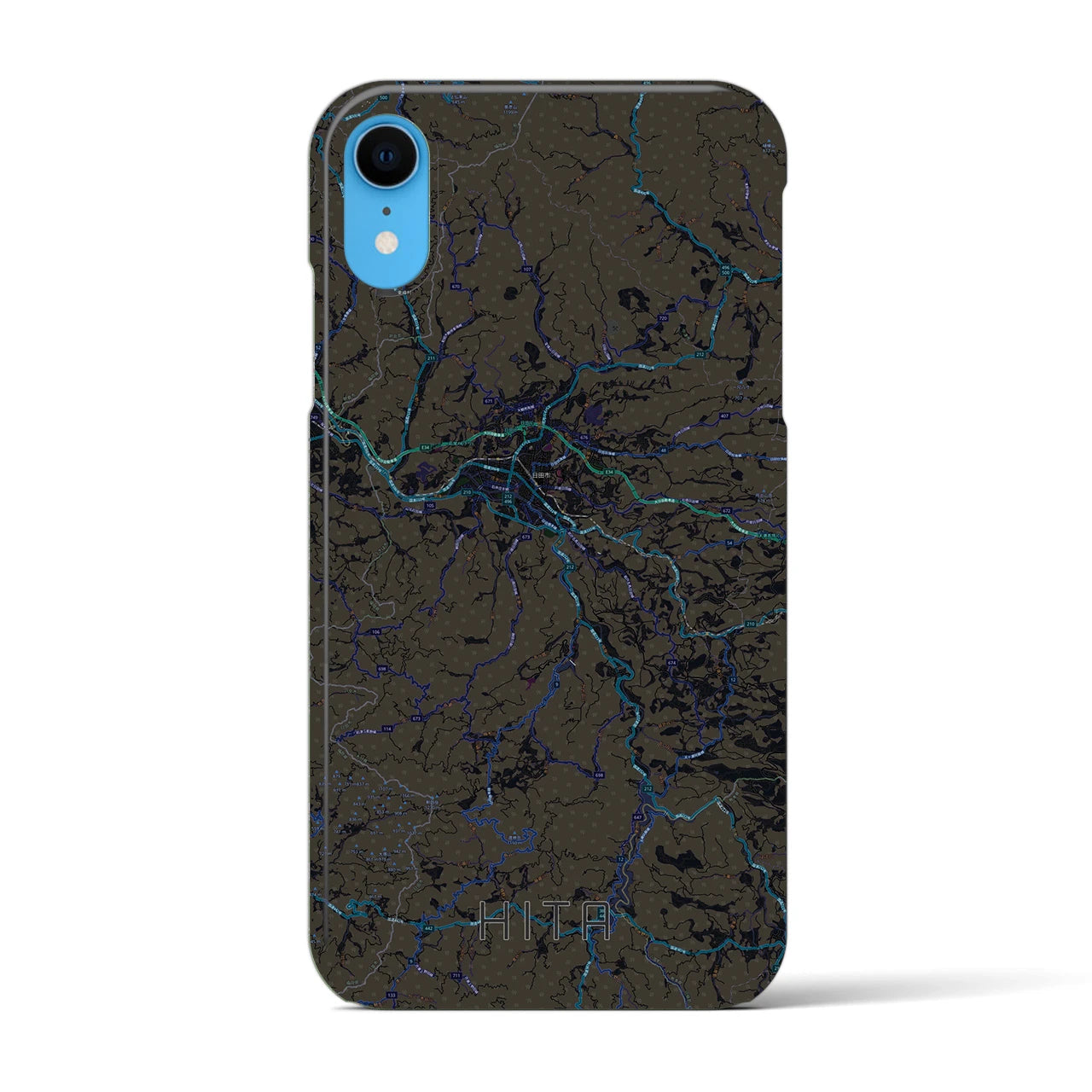 【日田(大分県)】地図柄iPhoneケース(バックカバータイプ)