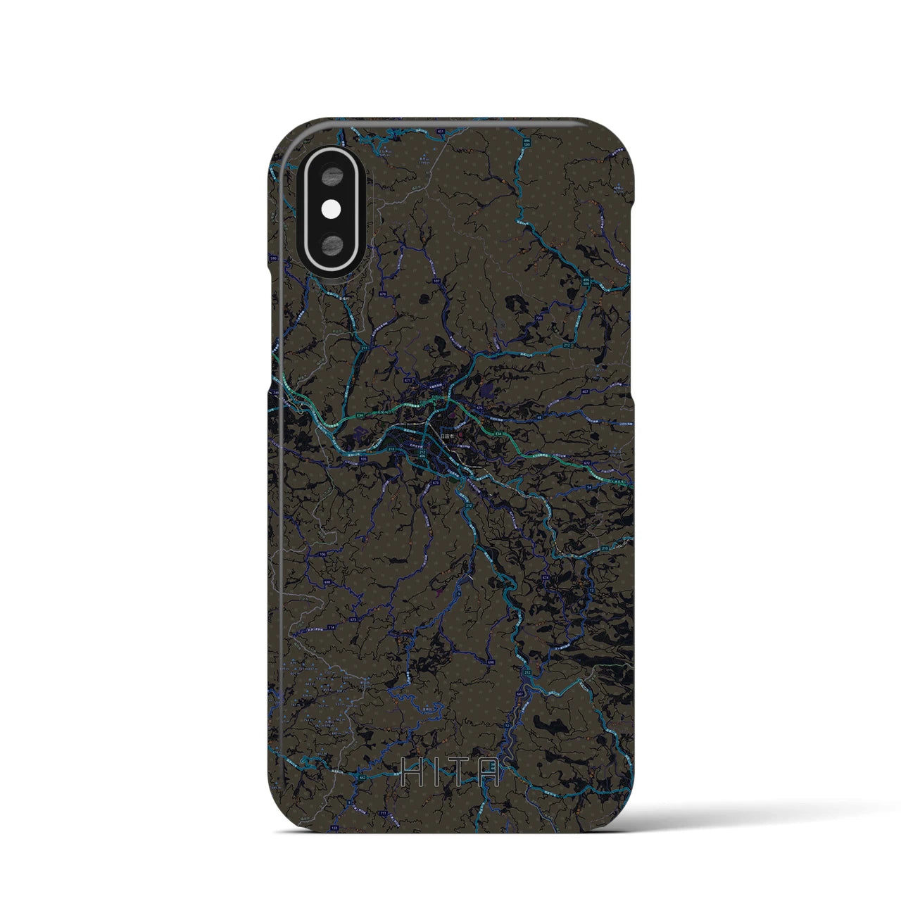 【日田(大分県)】地図柄iPhoneケース(バックカバータイプ)