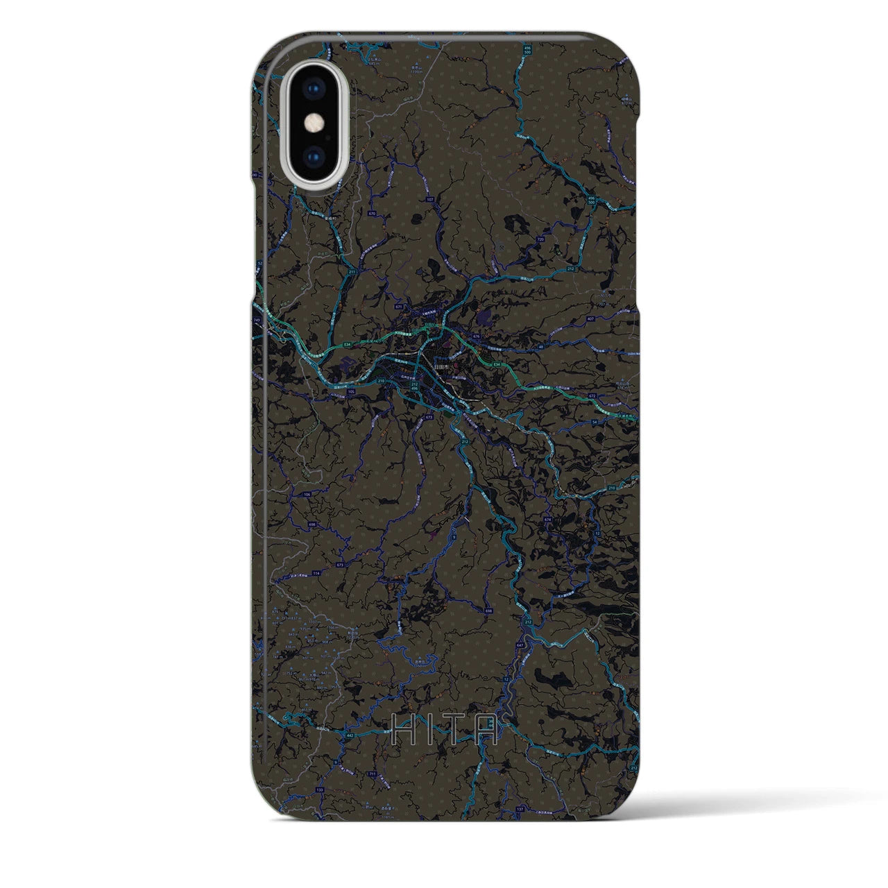 【日田(大分県)】地図柄iPhoneケース(バックカバータイプ)