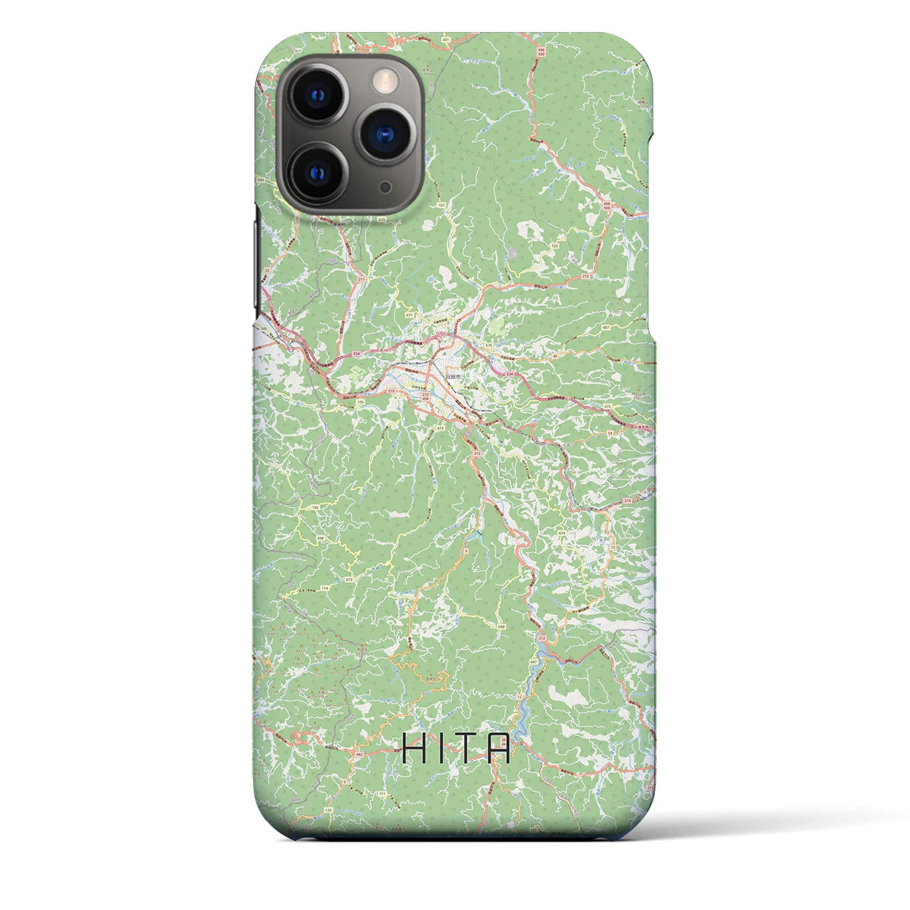 【日田(大分県)】地図柄iPhoneケース(バックカバータイプ)