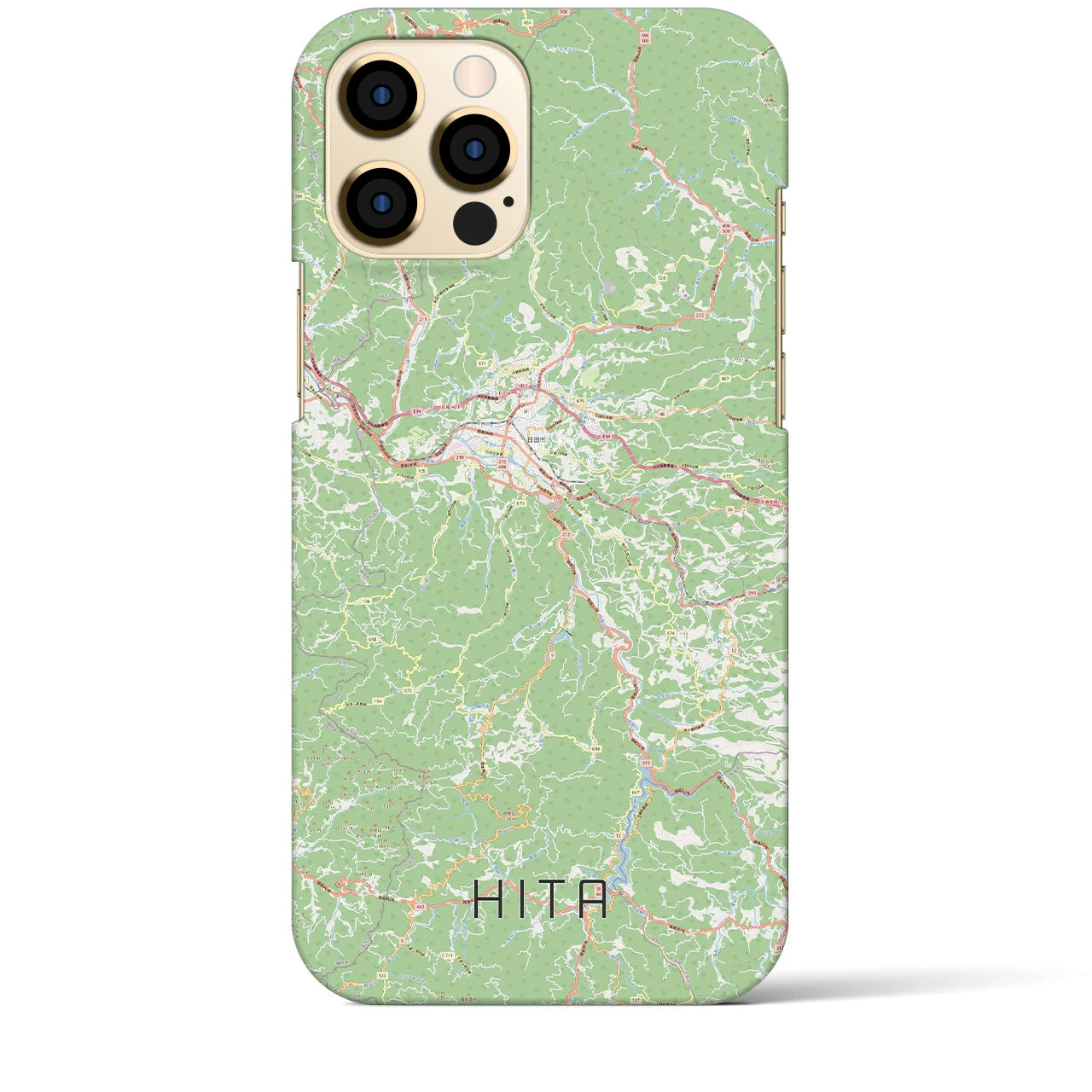 【日田(大分県)】地図柄iPhoneケース(バックカバータイプ)