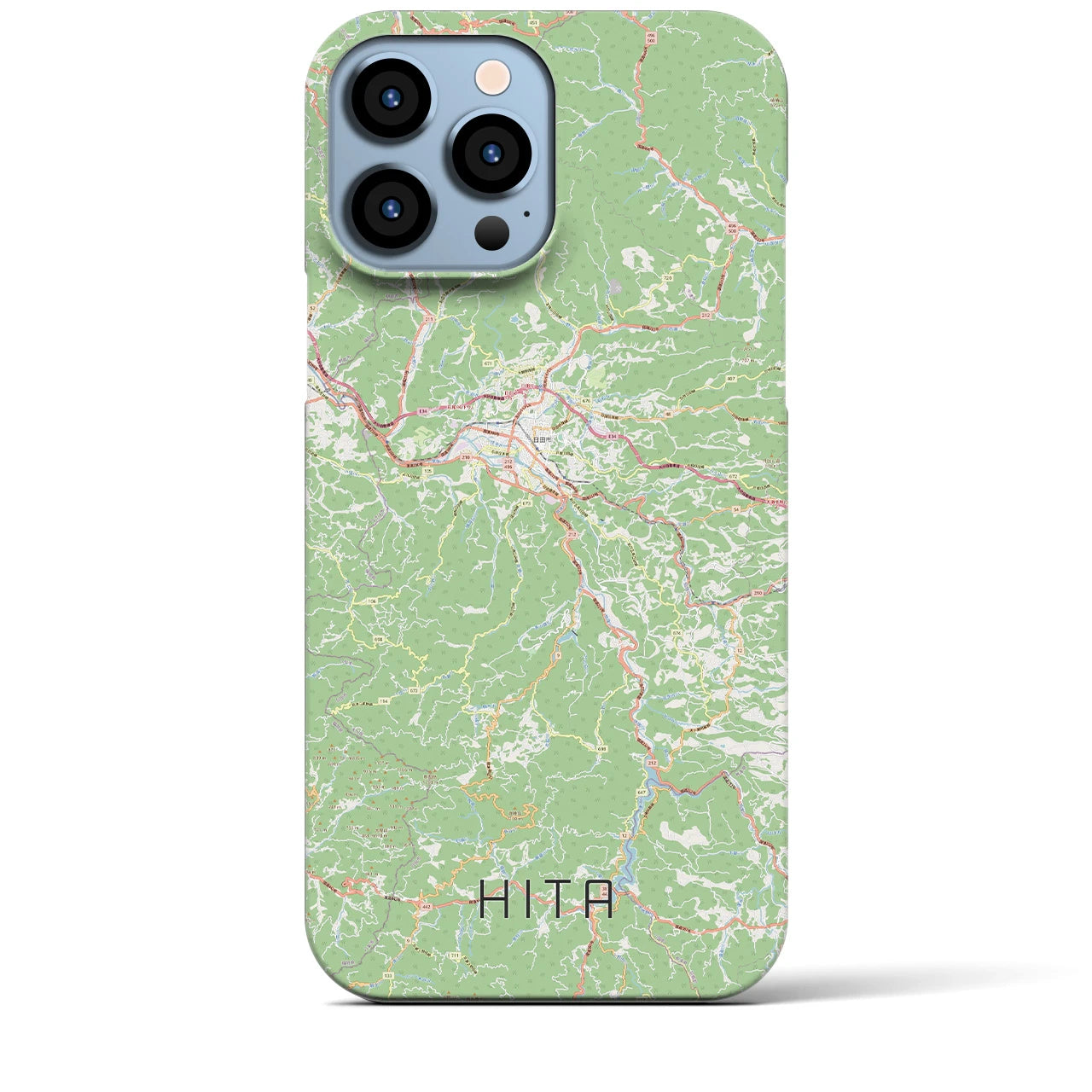 【日田(大分県)】地図柄iPhoneケース(バックカバータイプ)
