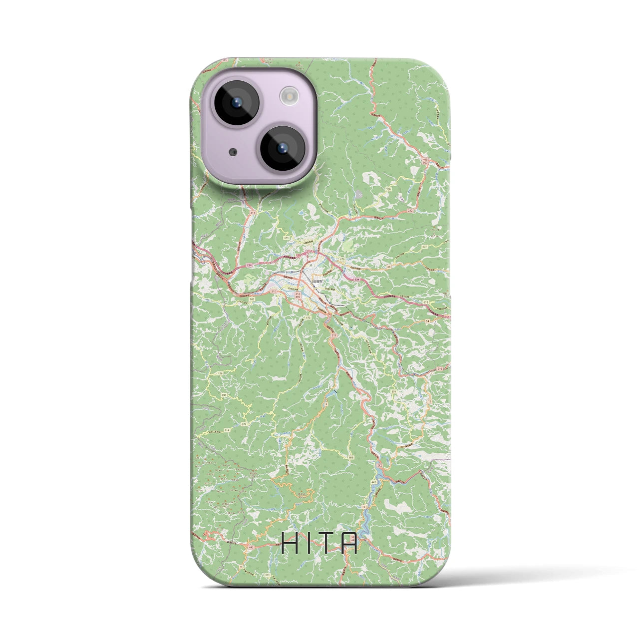 【日田(大分県)】地図柄iPhoneケース(バックカバータイプ)