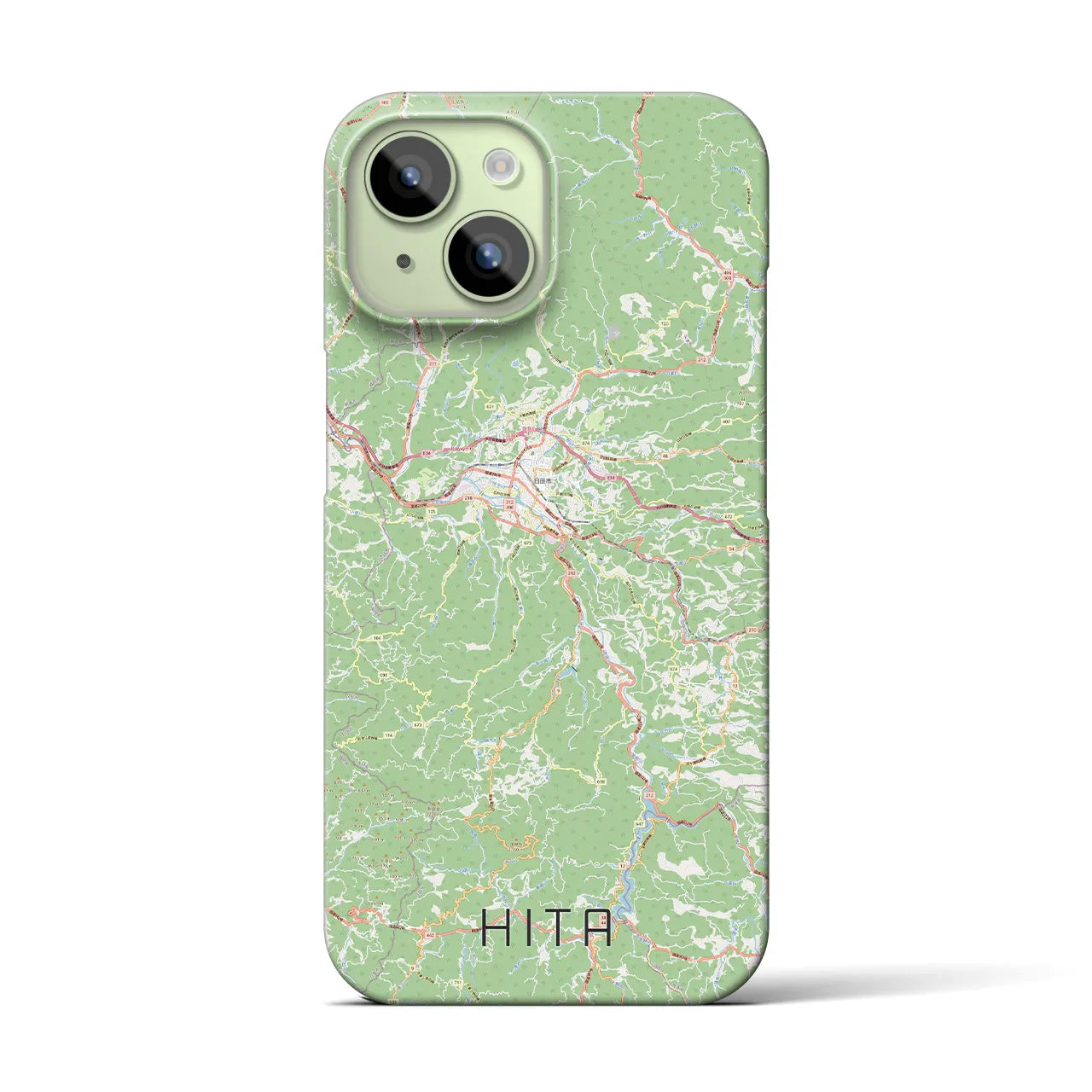 【日田(大分県)】地図柄iPhoneケース(バックカバータイプ)