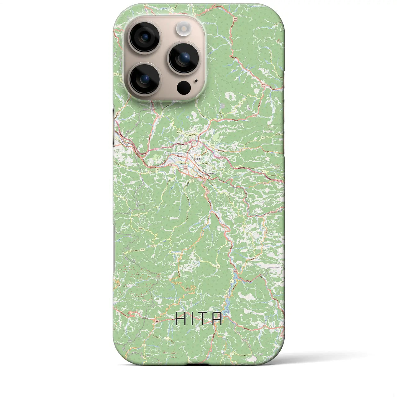 【日田(大分県)】地図柄iPhoneケース(バックカバータイプ)