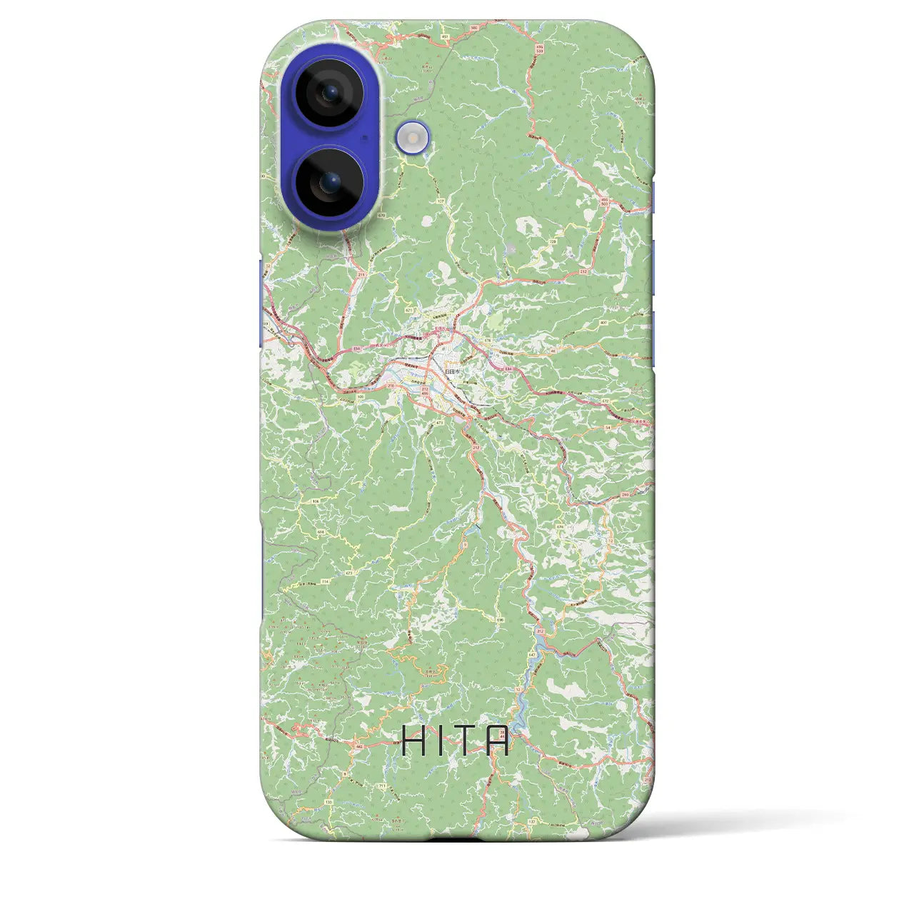 【日田(大分県)】地図柄iPhoneケース(バックカバータイプ)ナチュラル・iPhone 16 Pro Max 用