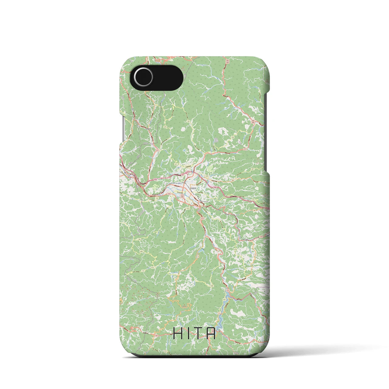 【日田(大分県)】地図柄iPhoneケース(バックカバータイプ)