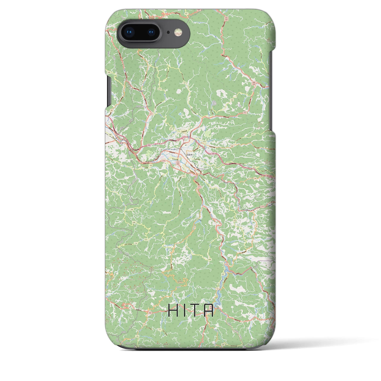 【日田(大分県)】地図柄iPhoneケース(バックカバータイプ)