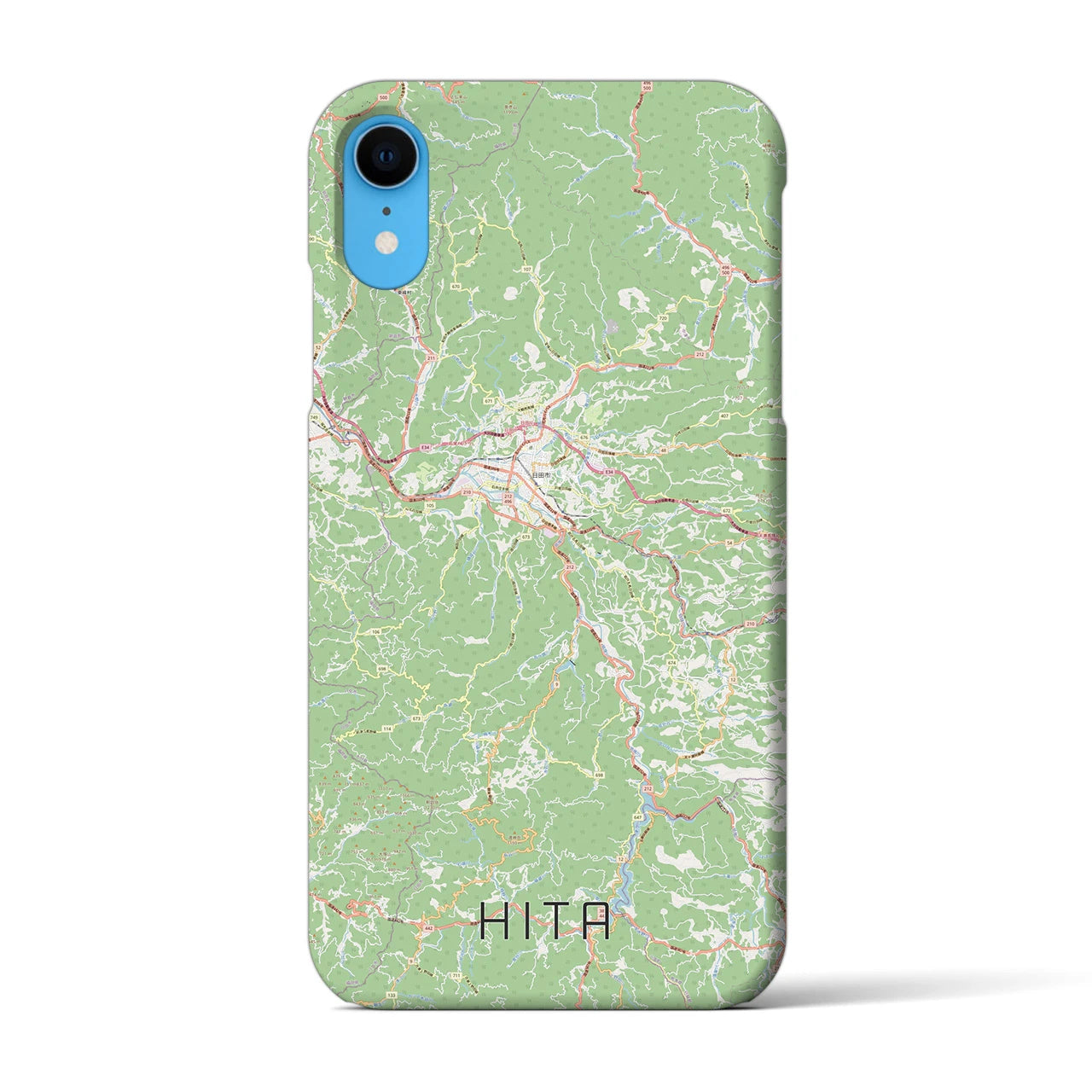 【日田(大分県)】地図柄iPhoneケース(バックカバータイプ)