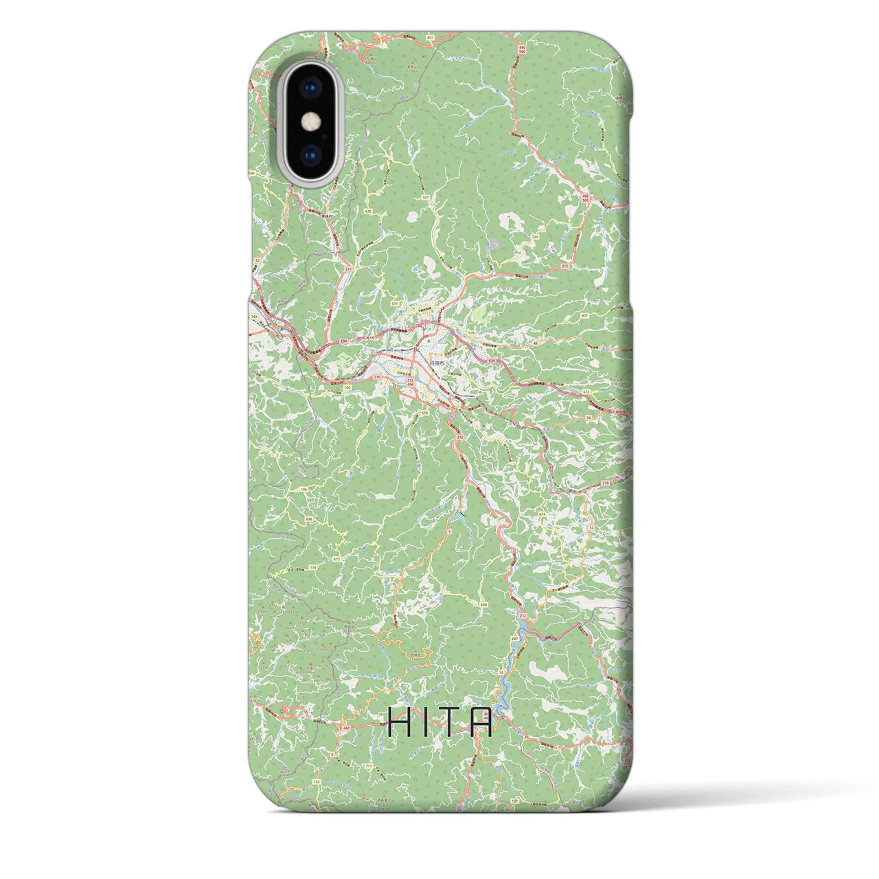 【日田(大分県)】地図柄iPhoneケース(バックカバータイプ)