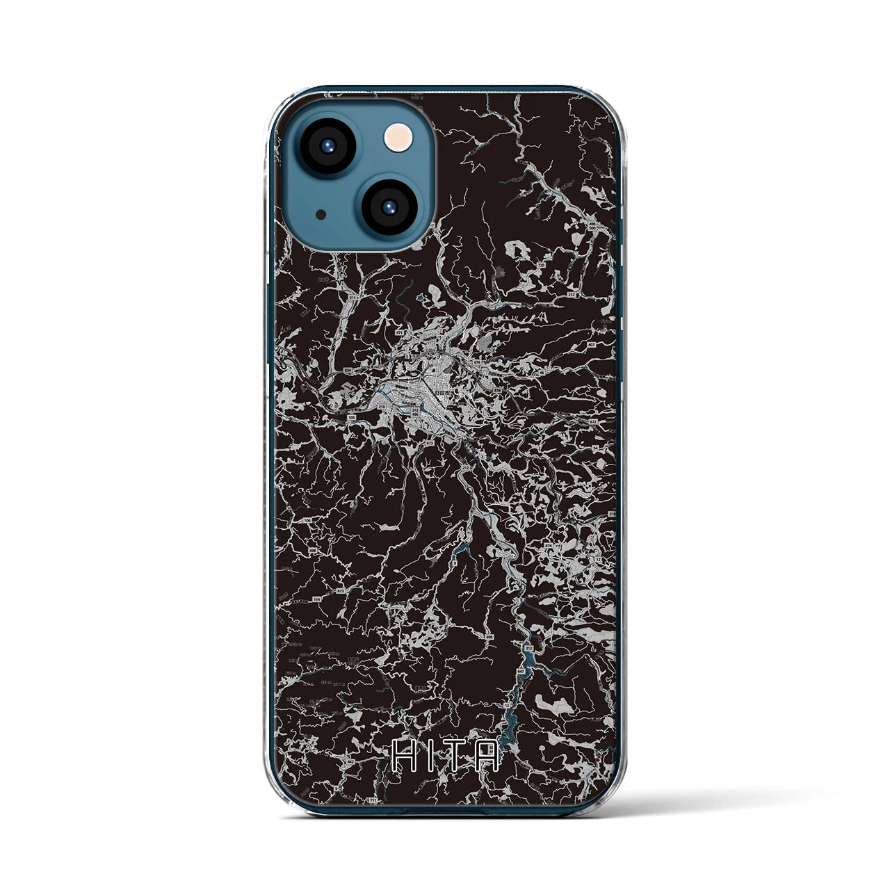 【日田(大分県)】地図柄iPhoneケース(クリアタイプ)