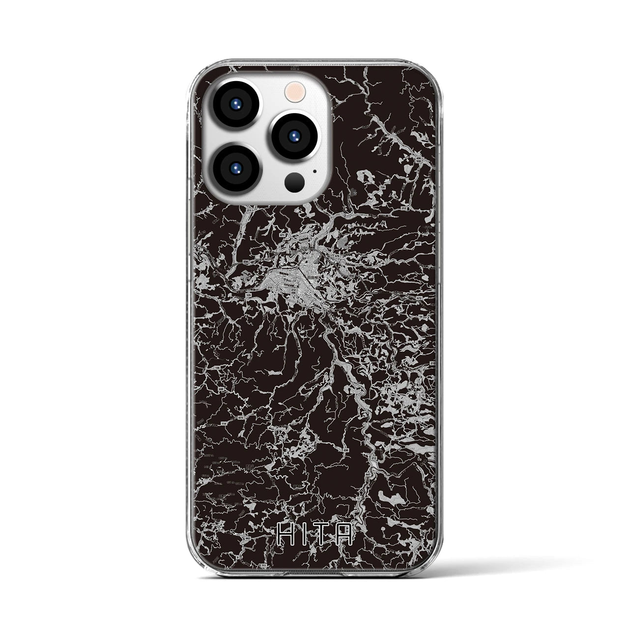 【日田(大分県)】地図柄iPhoneケース(クリアタイプ)