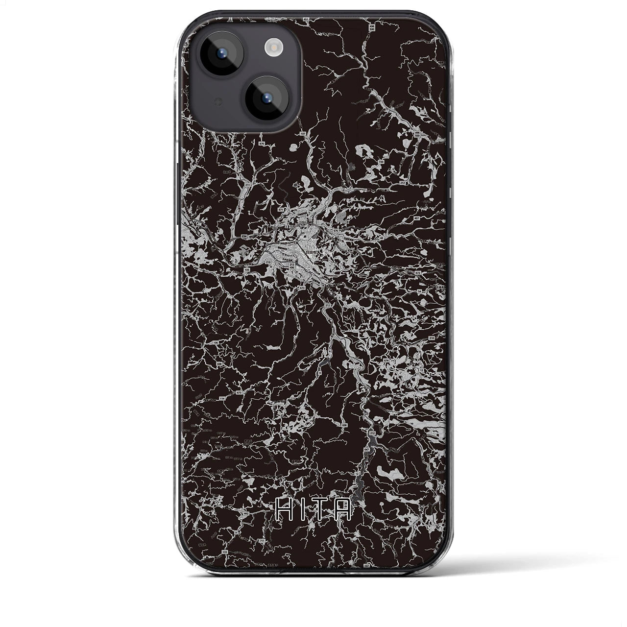 【日田(大分県)】地図柄iPhoneケース(クリアタイプ)