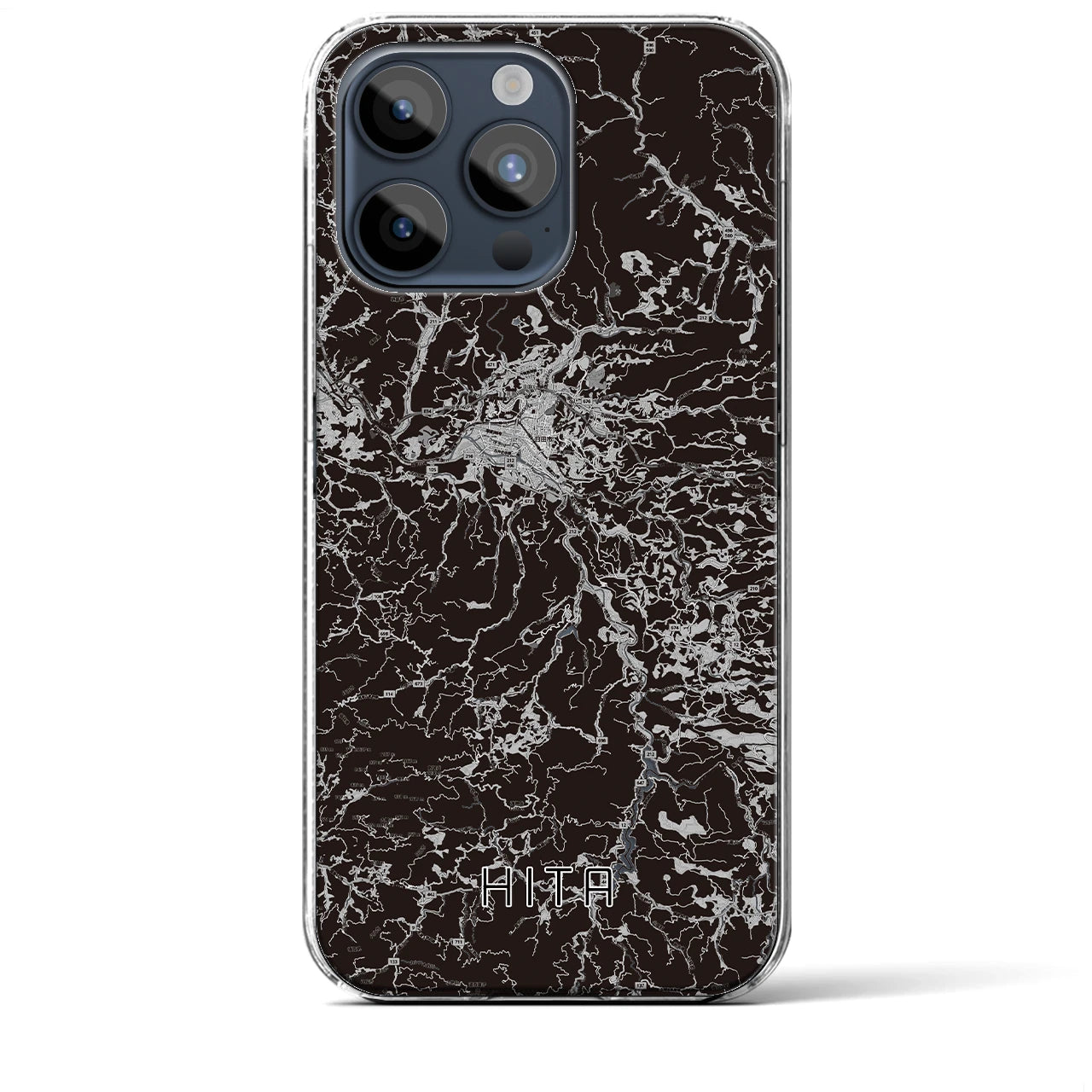 【日田(大分県)】地図柄iPhoneケース(クリアタイプ)