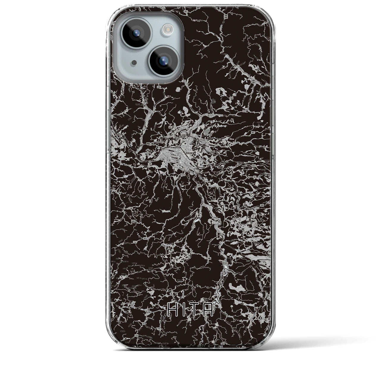 【日田(大分県)】地図柄iPhoneケース(クリアタイプ)