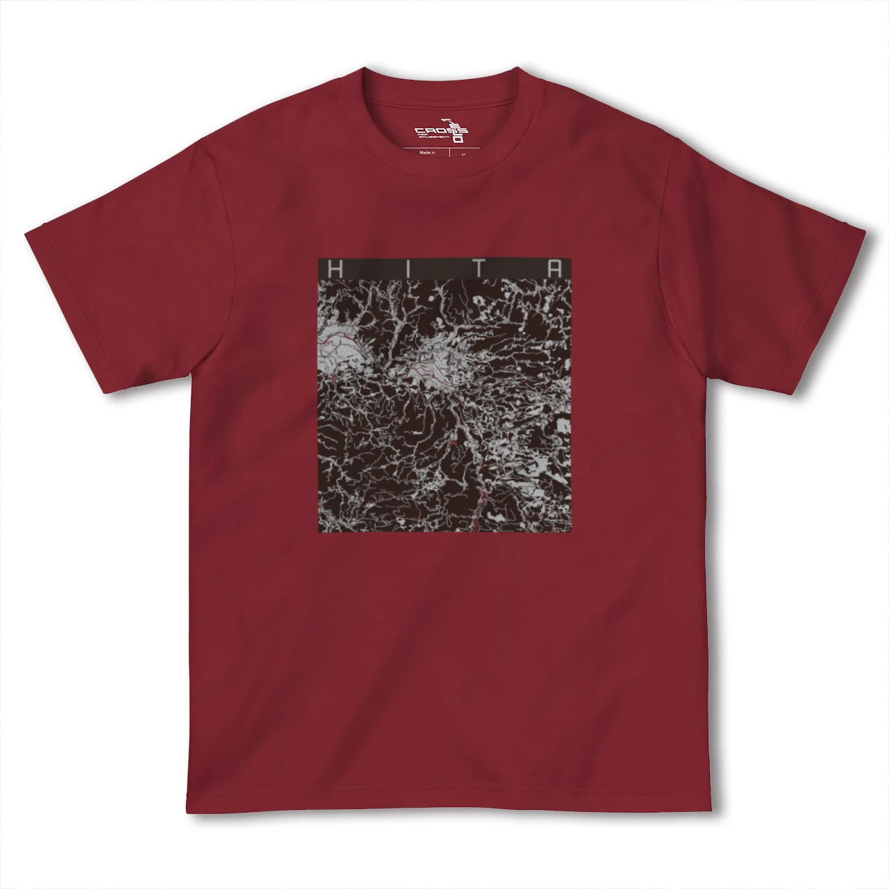 【日田(大分県)】地図柄ヘビーウェイトTシャツ