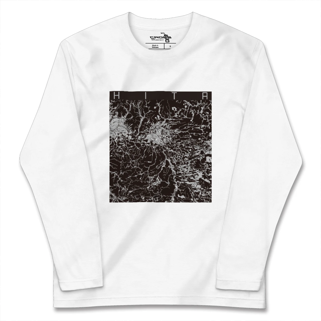 【日田(大分県)】地図柄ロングスリーブTシャツ