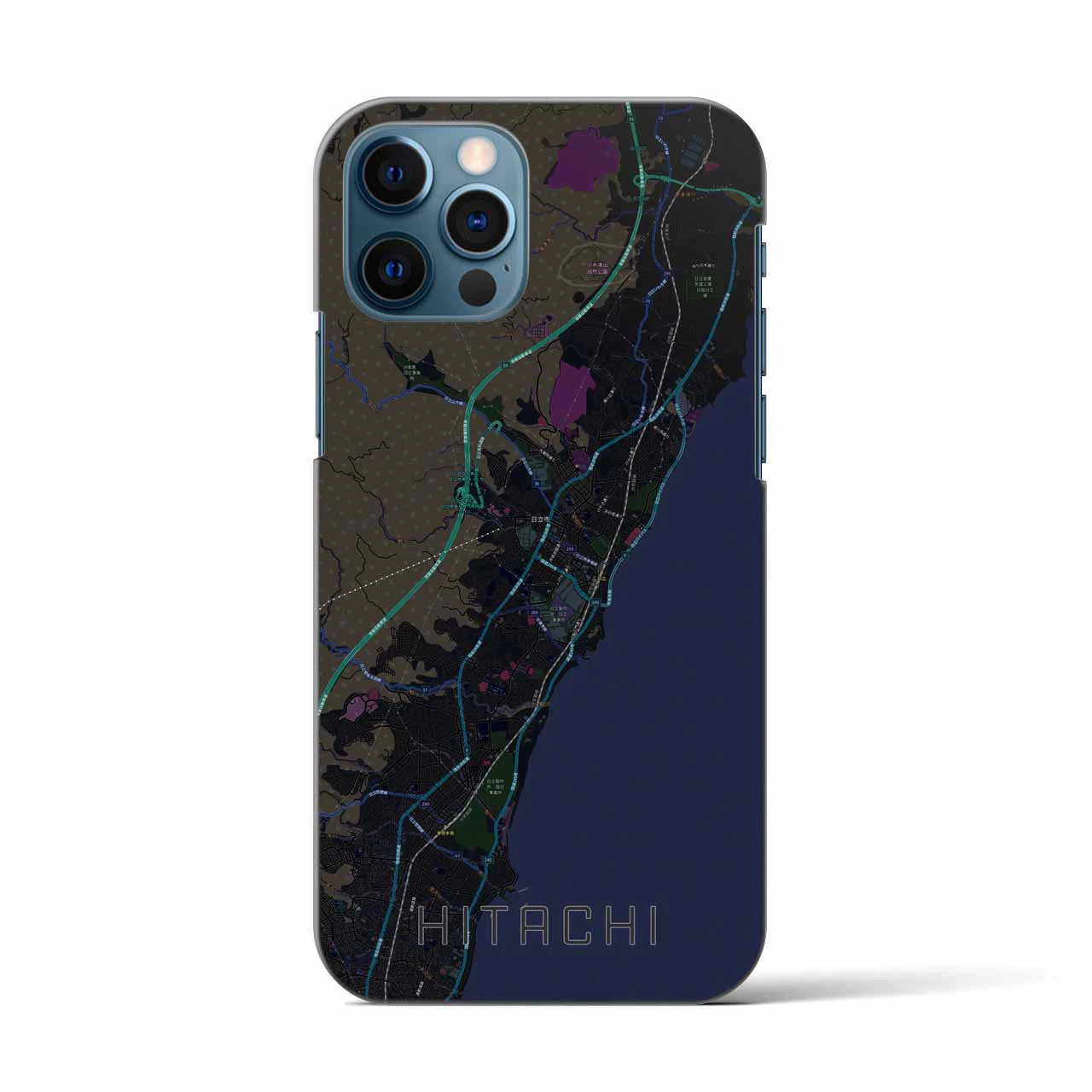 【日立(茨城県)】地図柄iPhoneケース(バックカバータイプ)