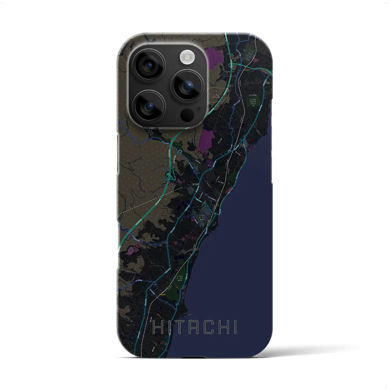 【日立(茨城県)】地図柄iPhoneケース(バックカバータイプ)