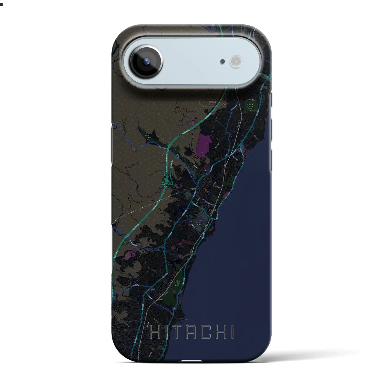 【日立(茨城県)】地図柄iPhoneケース(バックカバータイプ)