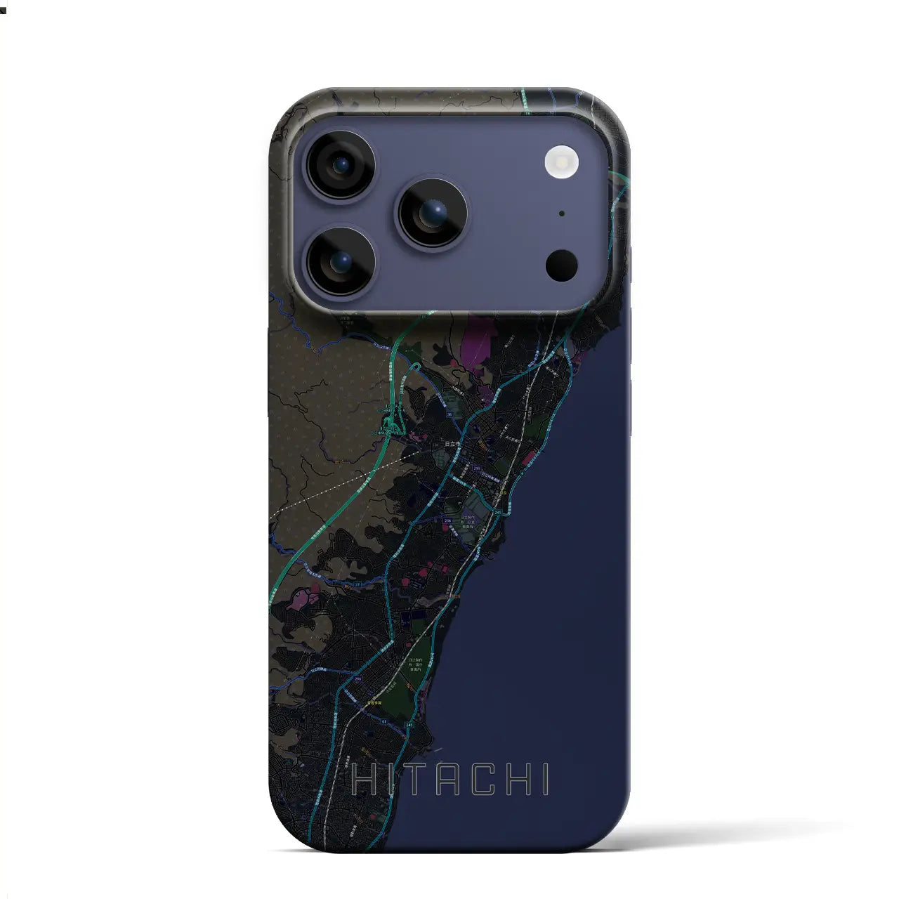 【日立(茨城県)】地図柄iPhoneケース(バックカバータイプ)