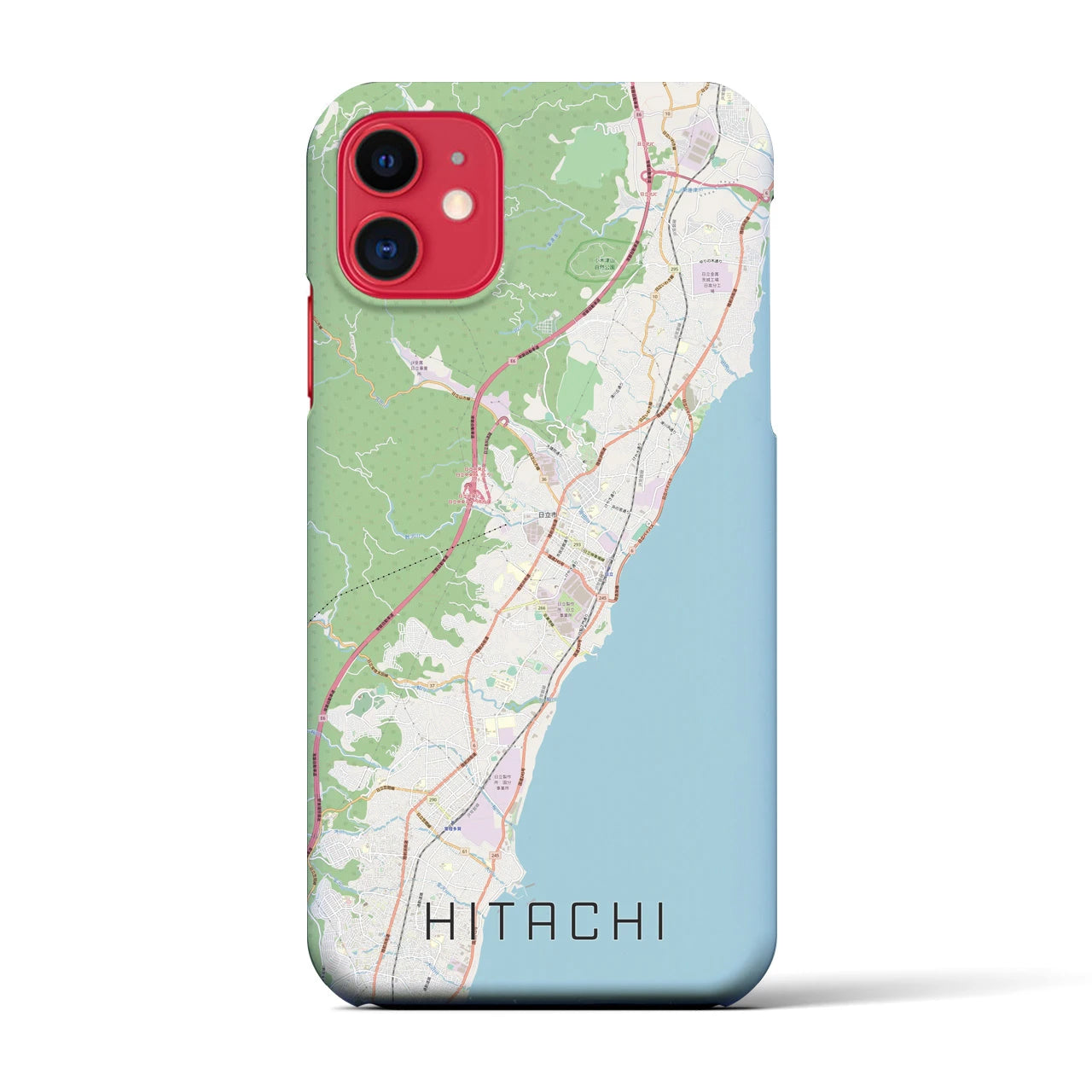 【日立(茨城県)】地図柄iPhoneケース(バックカバータイプ)