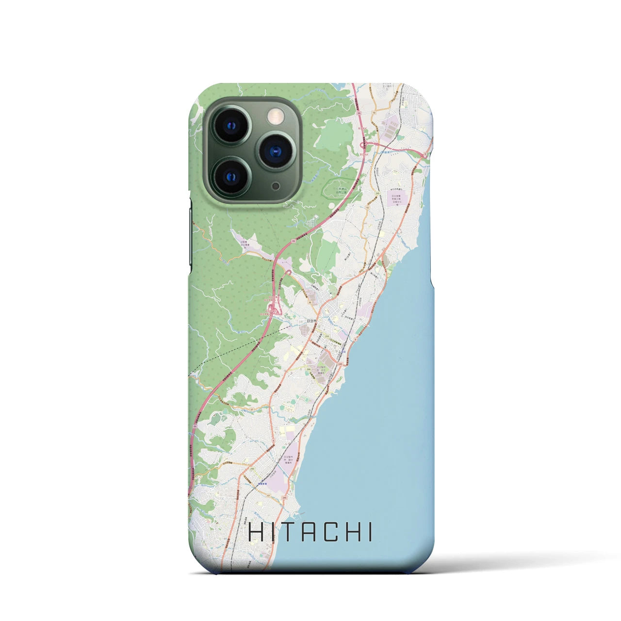 【日立(茨城県)】地図柄iPhoneケース(バックカバータイプ)