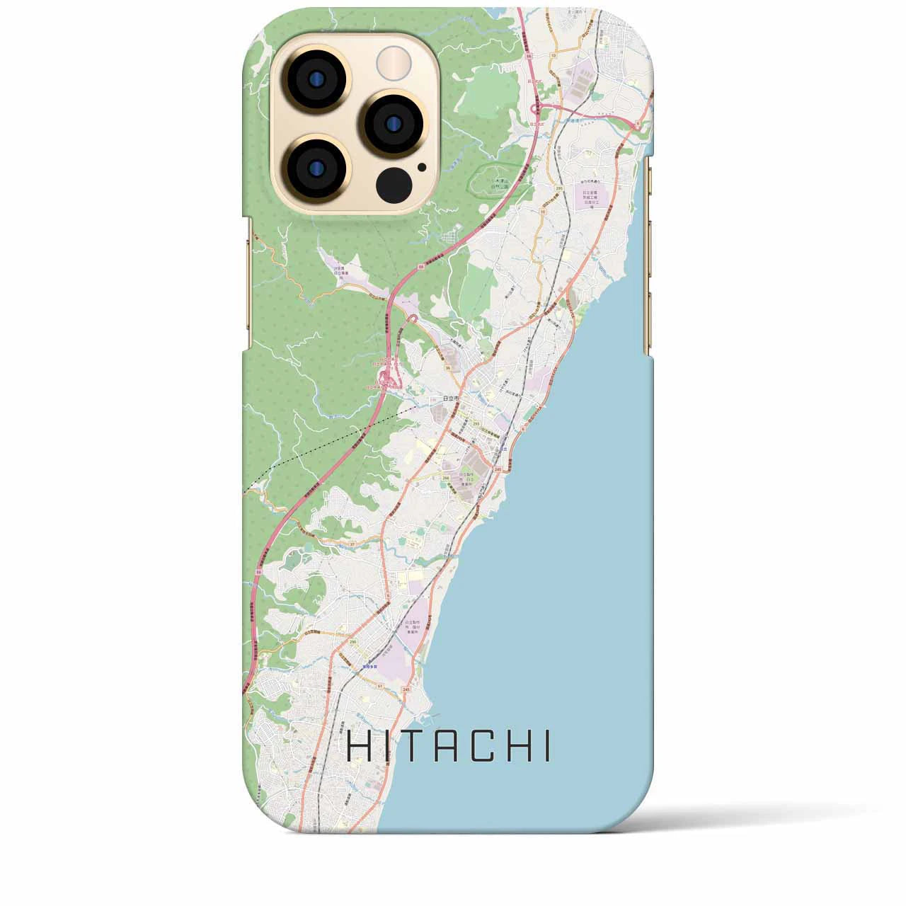 【日立(茨城県)】地図柄iPhoneケース(バックカバータイプ)