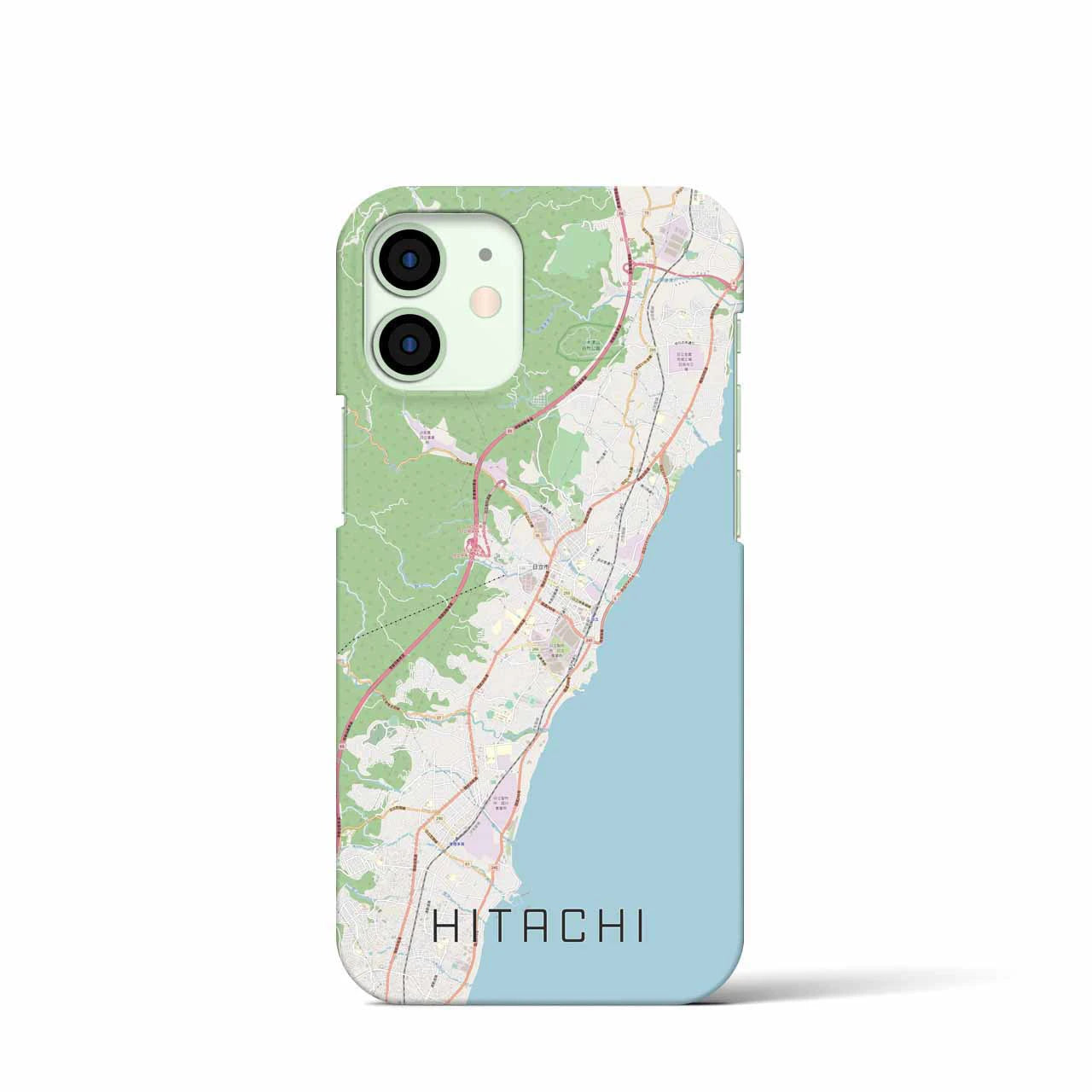 【日立(茨城県)】地図柄iPhoneケース(バックカバータイプ)