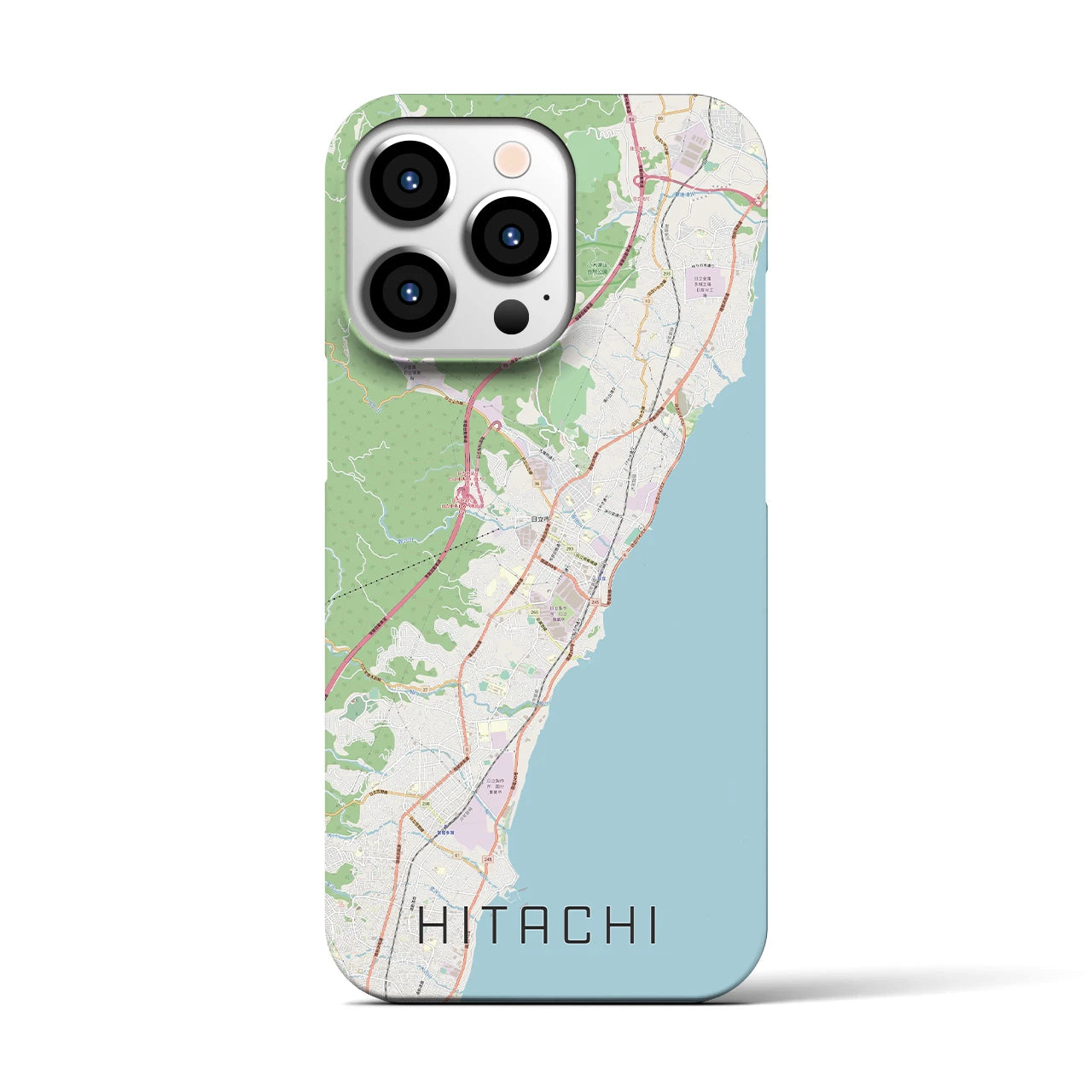 【日立(茨城県)】地図柄iPhoneケース(バックカバータイプ)