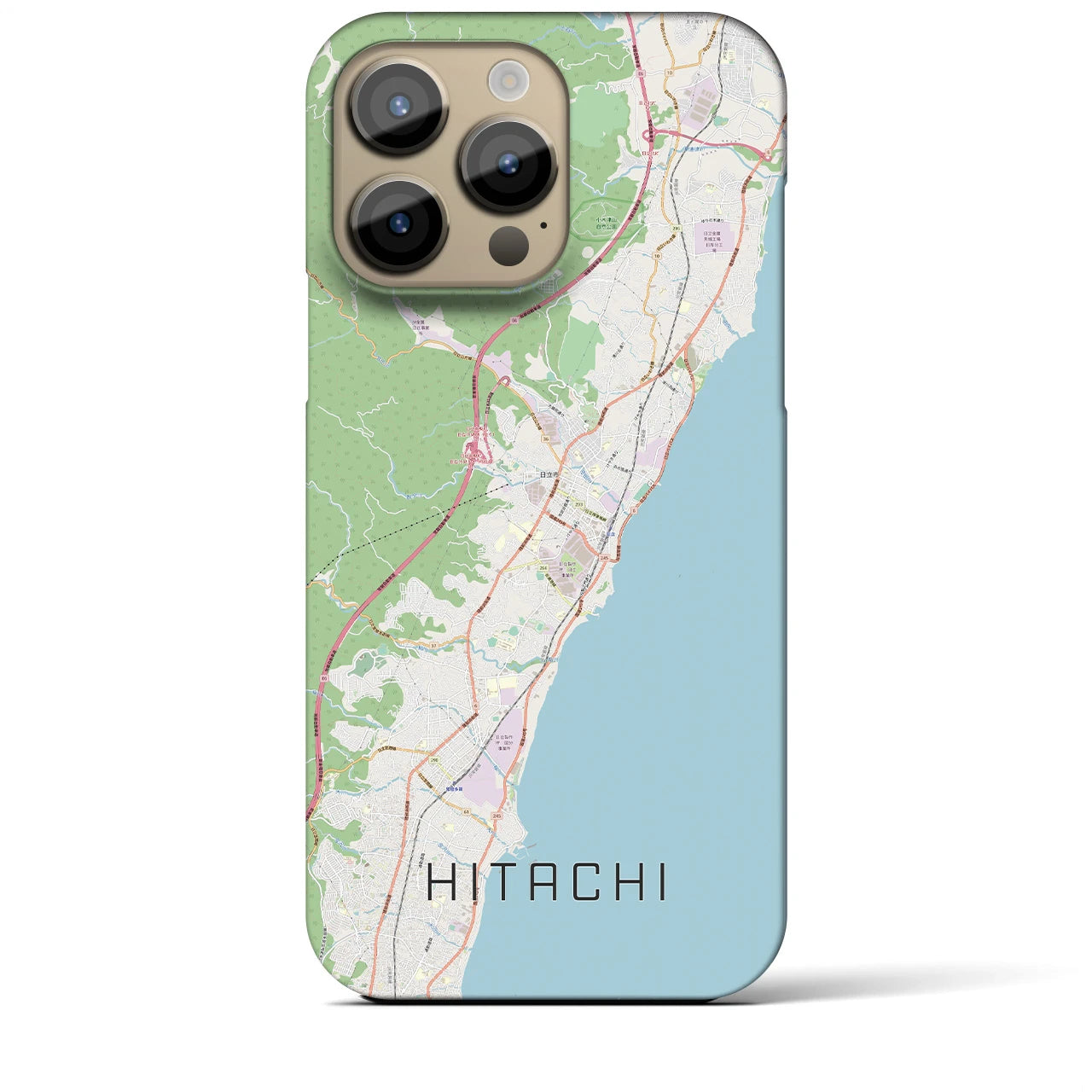 【日立(茨城県)】地図柄iPhoneケース(バックカバータイプ)