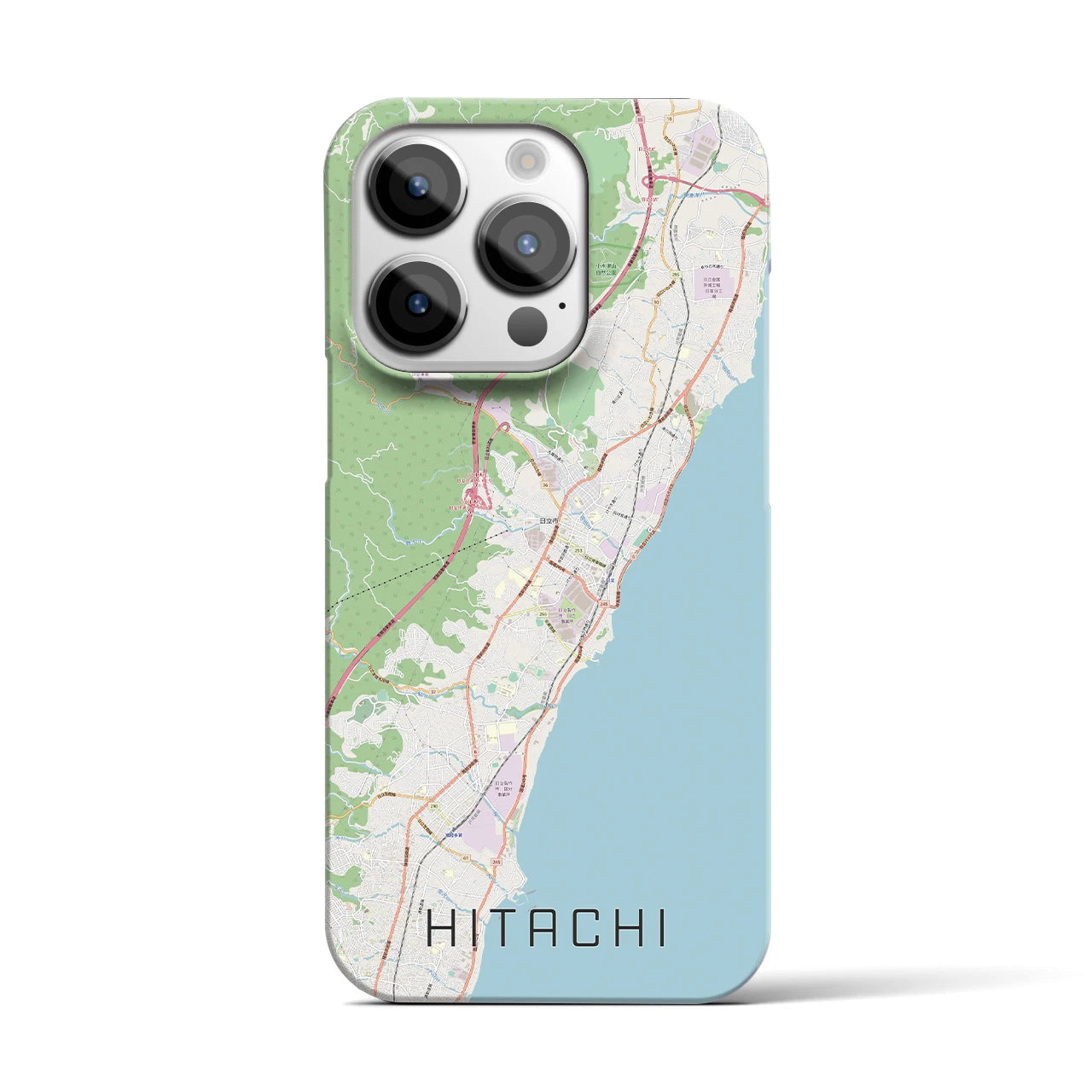 【日立(茨城県)】地図柄iPhoneケース(バックカバータイプ)