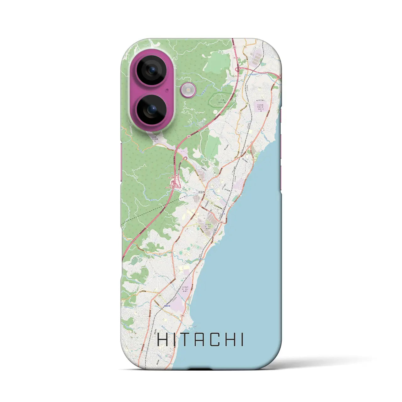 【日立(茨城県)】地図柄iPhoneケース(バックカバータイプ)
