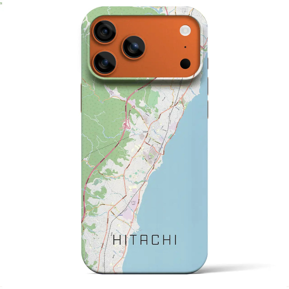【日立(茨城県)】地図柄iPhoneケース(バックカバータイプ)ナチュラル・iPhone 17 Pro Max 用