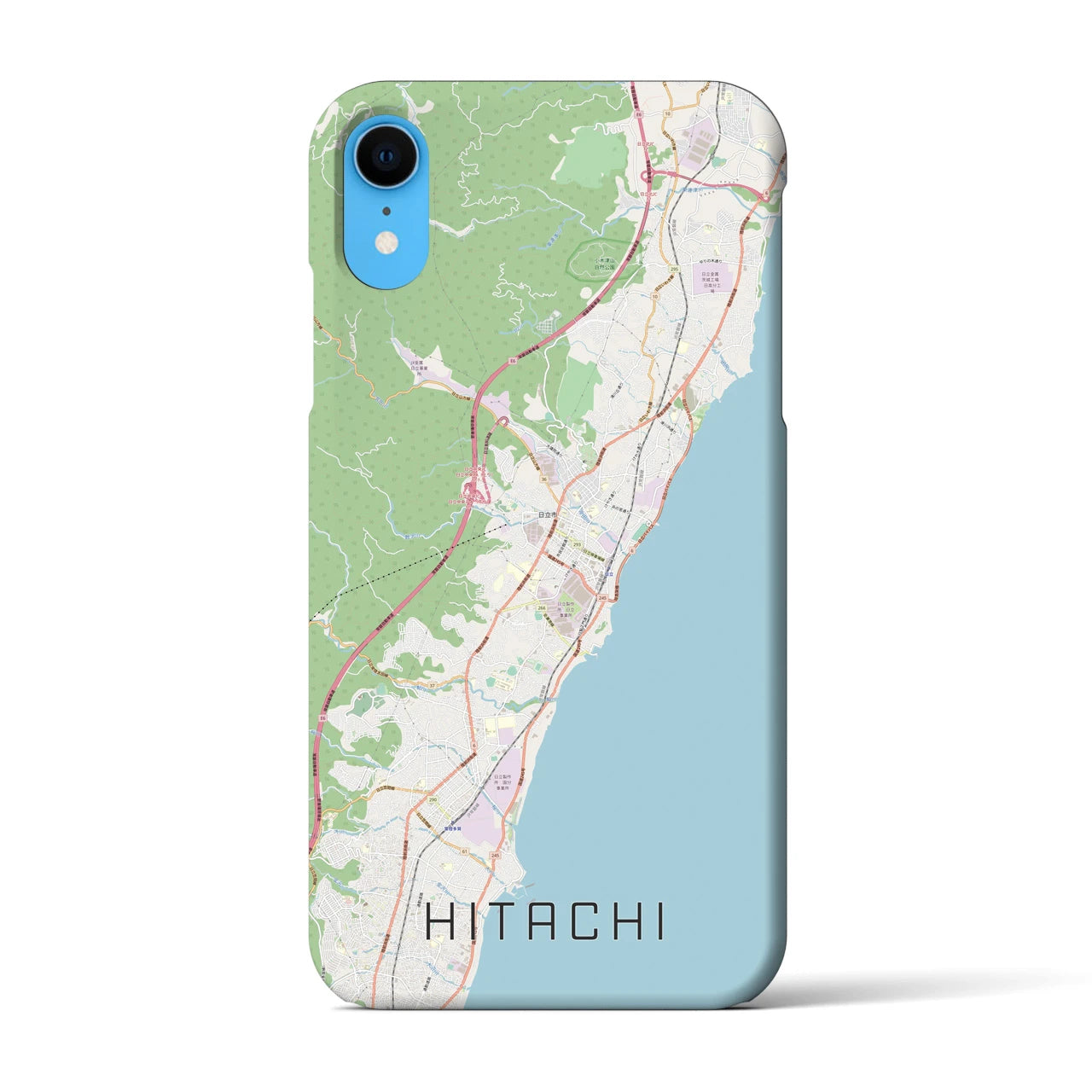 【日立(茨城県)】地図柄iPhoneケース(バックカバータイプ)