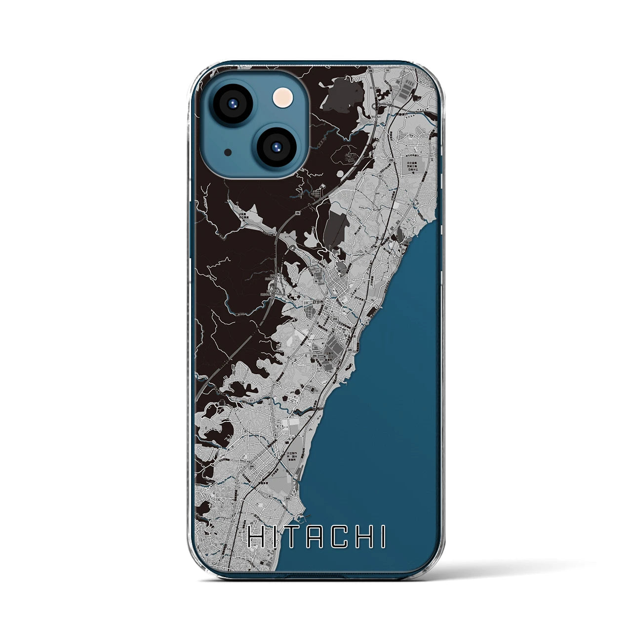 【日立(茨城県)】地図柄iPhoneケース(クリアタイプ)