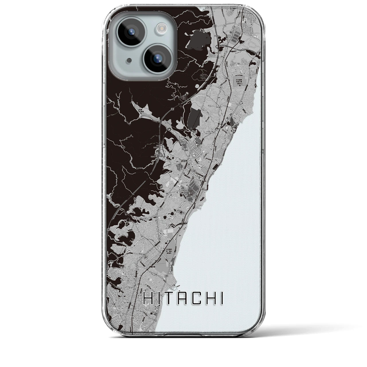 【日立(茨城県)】地図柄iPhoneケース(クリアタイプ)