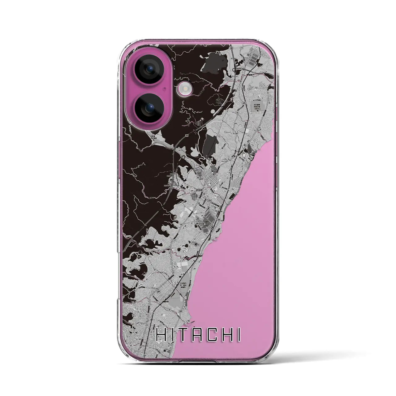 【日立(茨城県)】地図柄iPhoneケース(クリアタイプ)