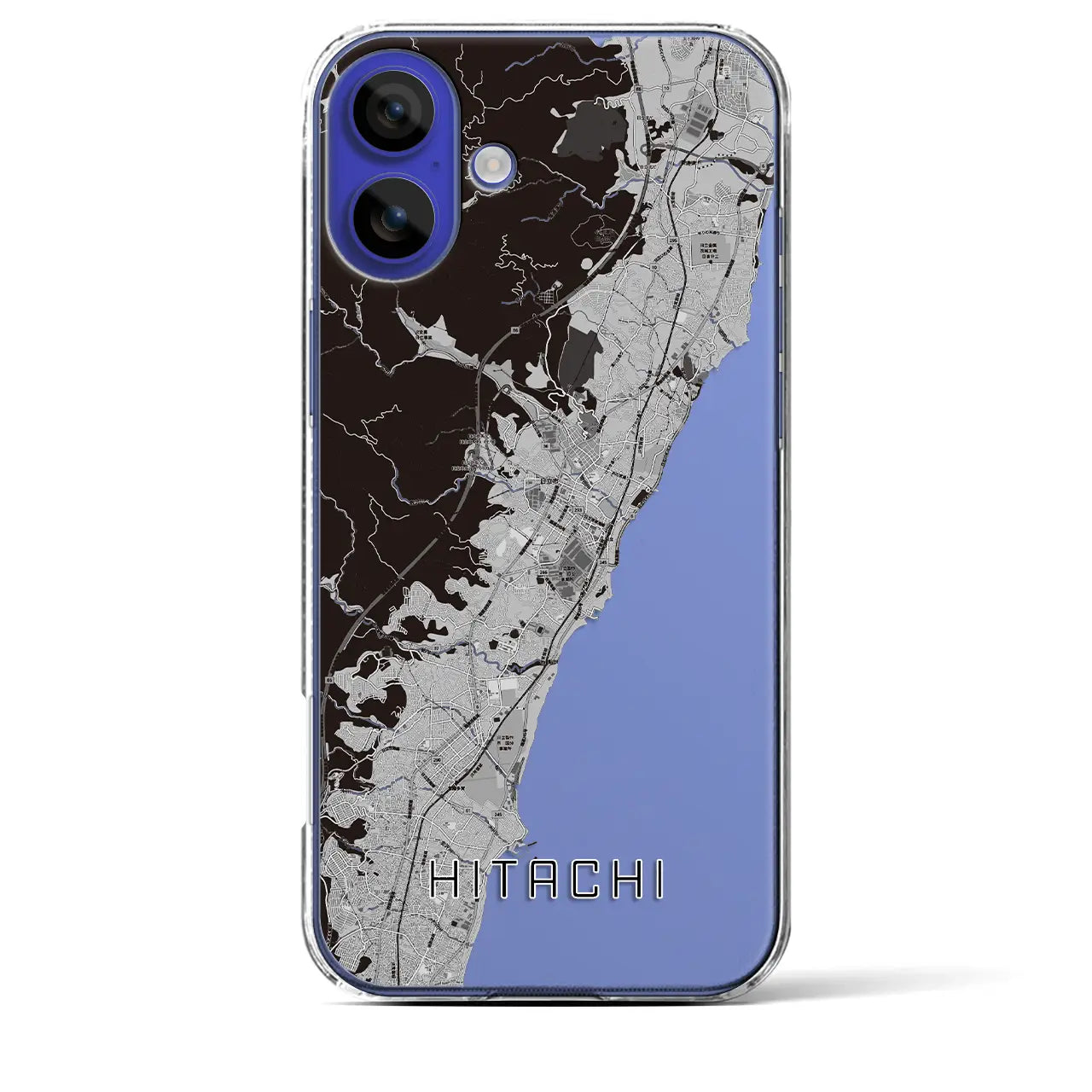 【日立(茨城県)】地図柄iPhoneケース(クリアタイプ)