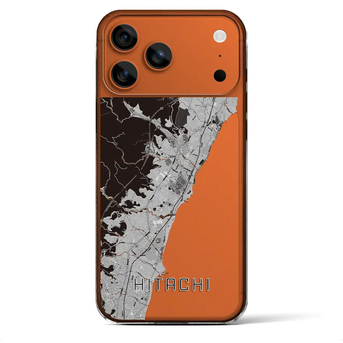 【日立(茨城県)】地図柄iPhoneケース(クリアタイプ)