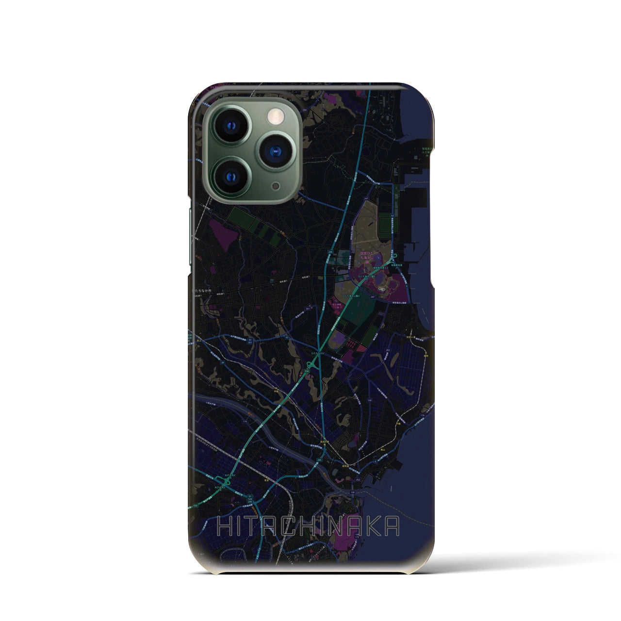 【ひたちなか(茨城県)】地図柄iPhoneケース(バックカバータイプ)