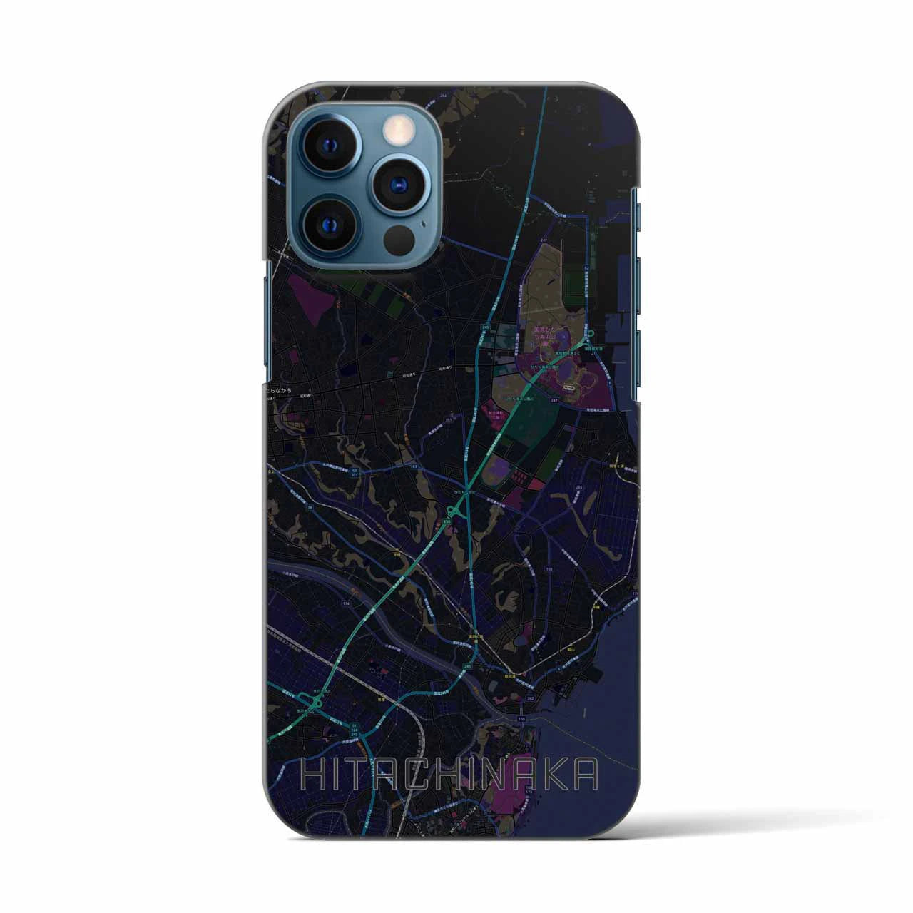 【ひたちなか(茨城県)】地図柄iPhoneケース(バックカバータイプ)