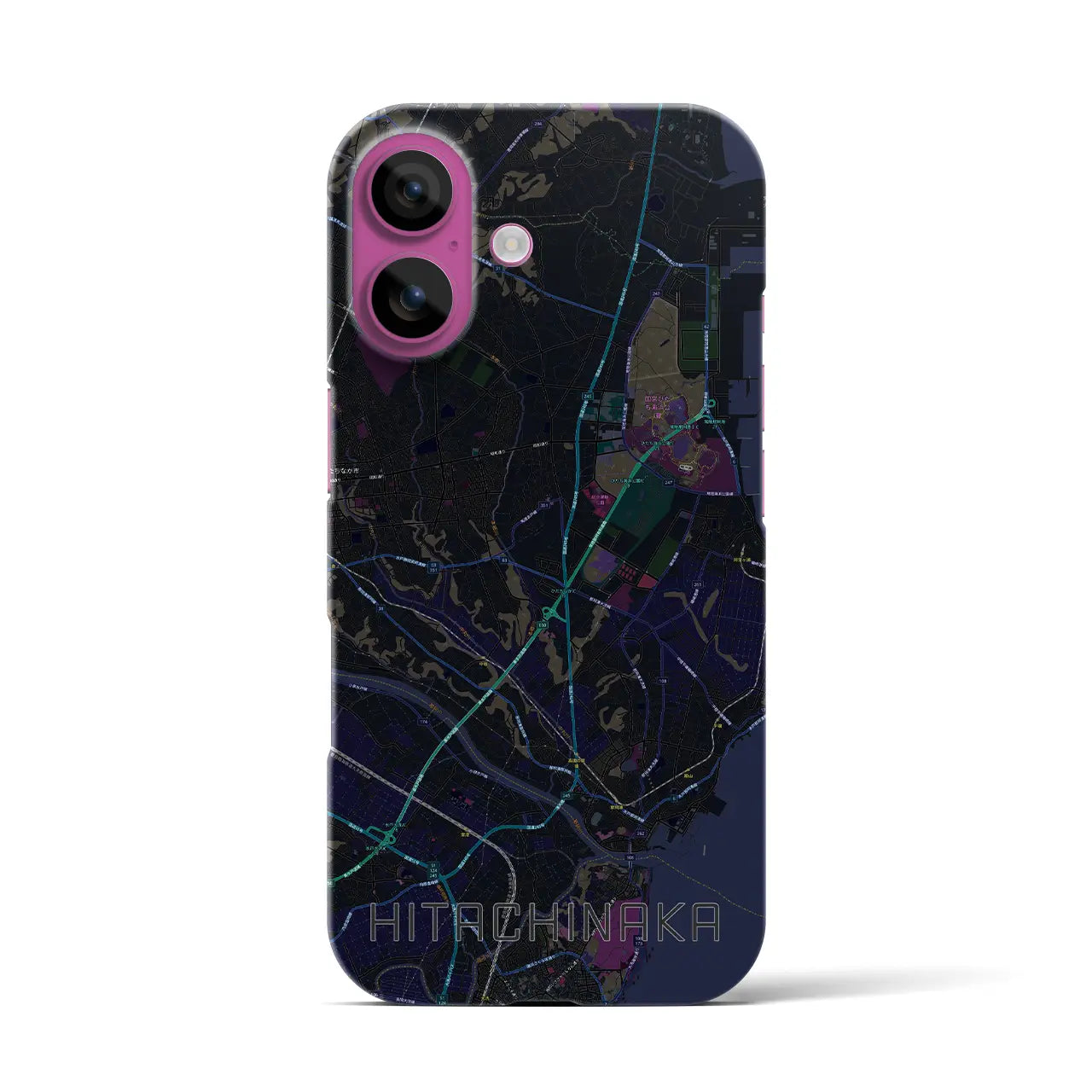 【ひたちなか(茨城県)】地図柄iPhoneケース(バックカバータイプ)